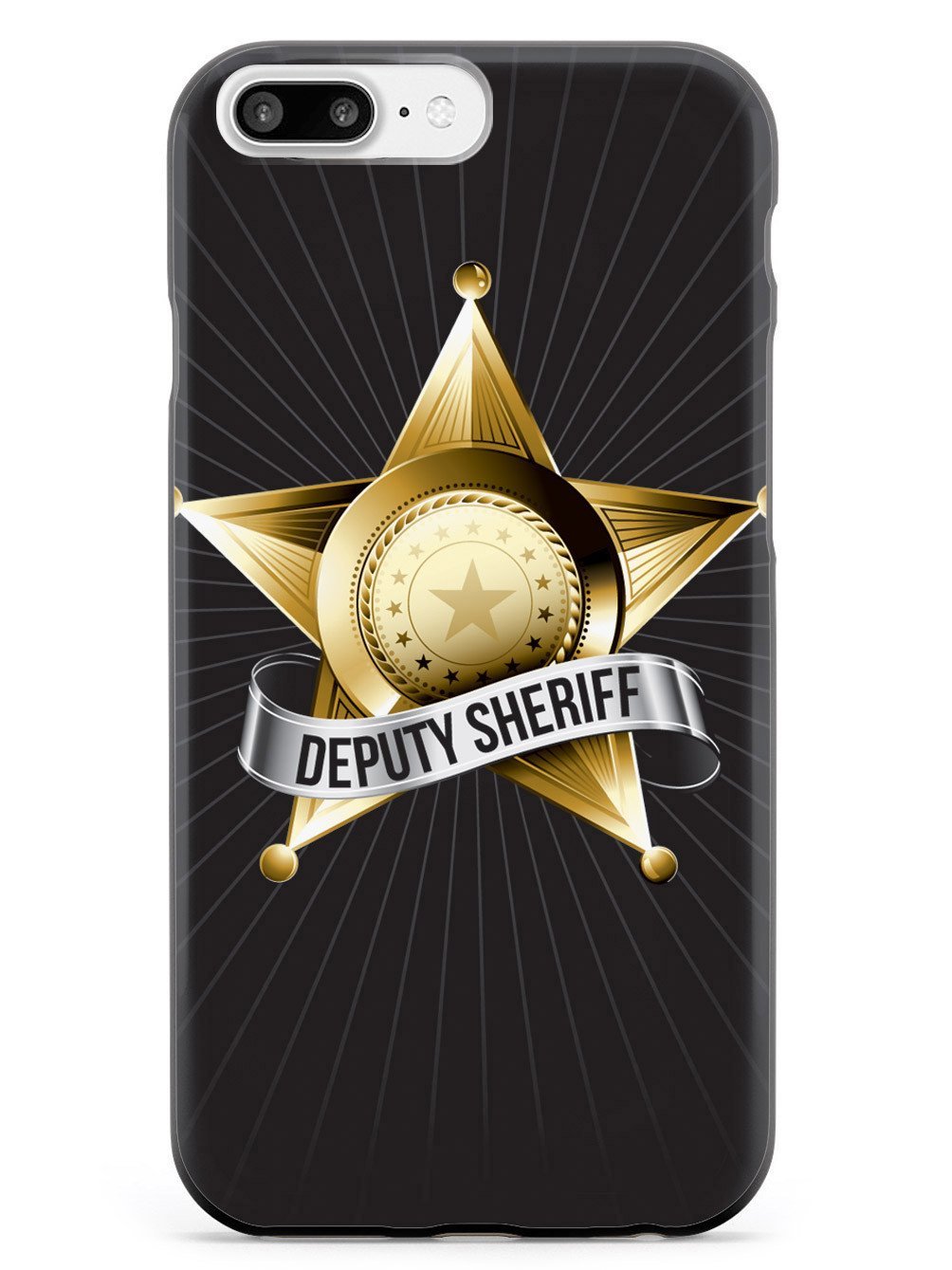 Premium 3D Textured Protective Phone Case for Apple iPhone 8 Plus - Inspired Cases with Deputy Sheriff Badge Design - Shockproof & Anti-Scratch Cover - Perfect for Work, Outdoor Activities & Everyday Use