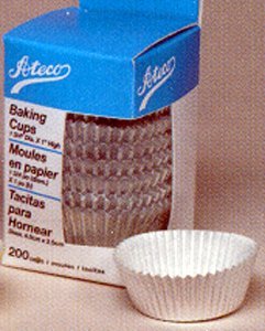 Ateco 6432 Silver Foil Baking Cups - 2 x 1 1/4 Inch, Pack of 200 - Perfect for Muffins, Cupcakes & Candy Making - Disposable Baking Liners for Parties, Holidays & Home Baking