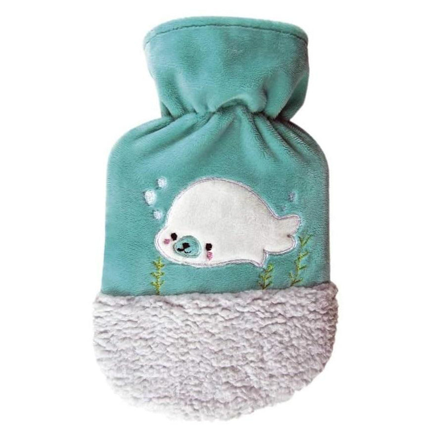 0.8 Liter Sanger Hot Water Bottle with Leak-Proof Cover - Perfect for Pain Relief, Warmth & Comfort in Bed, Office or Travel