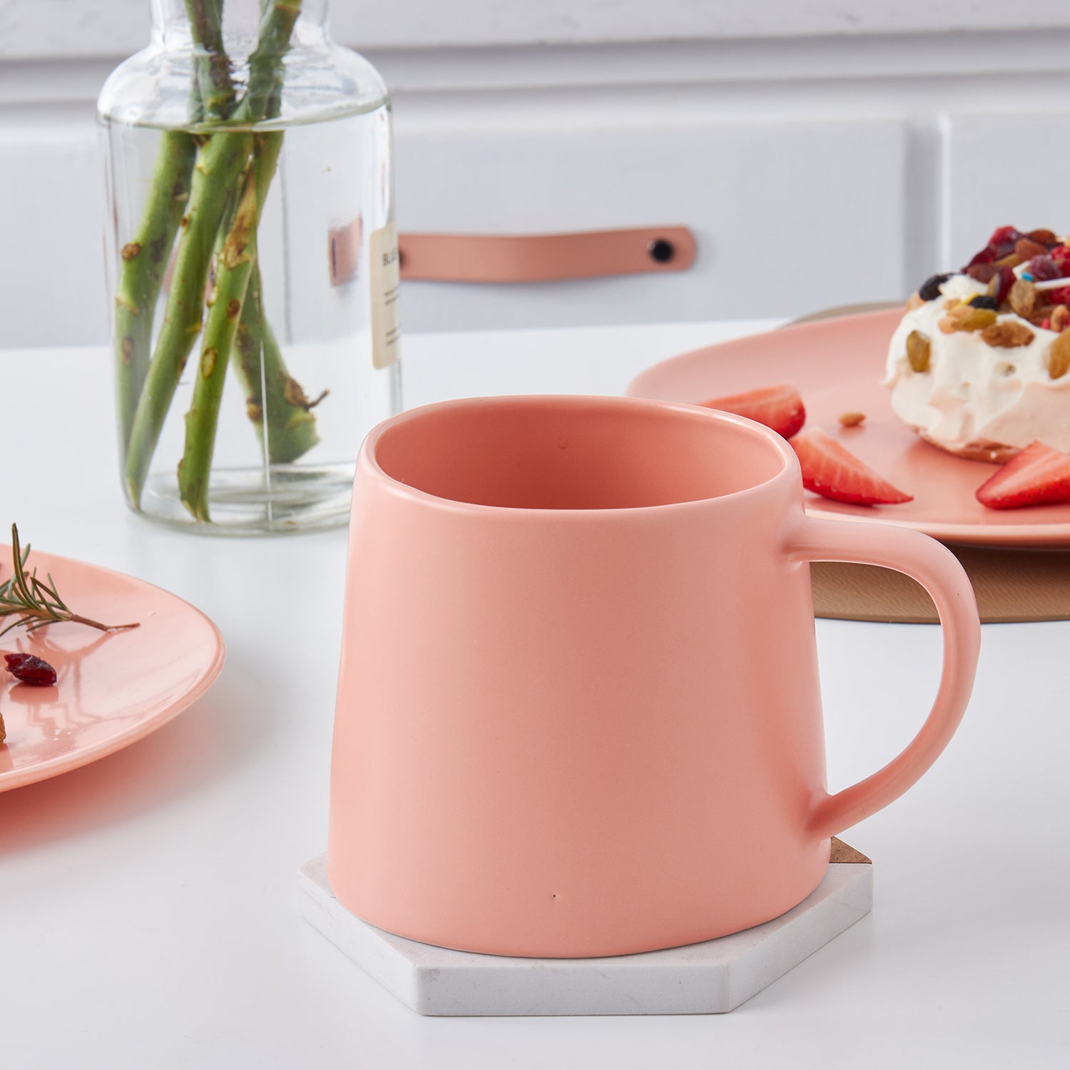Premium Delilah Porcelain Coffee Mug Set - 6 Pack, Elegant Ceramic Tea Cups for Home, Office & Gifts - Dishwasher & Microwave Safe