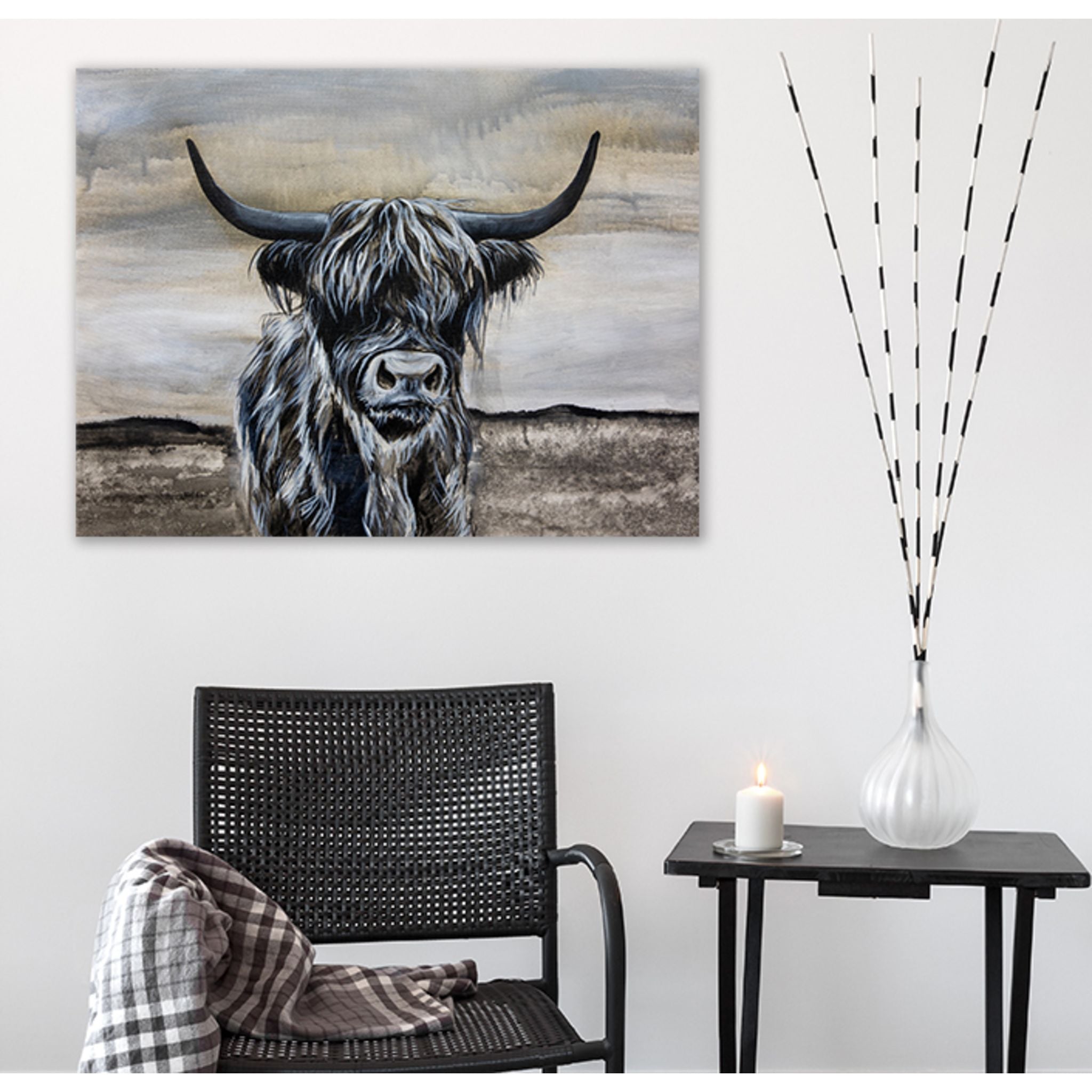 Bangs Canvas 40x50 Inches - Premium Stretched Cotton Canvas for Wall Art & Home Decor - Perfect for Living Room, Bedroom, Office & Gift Giving