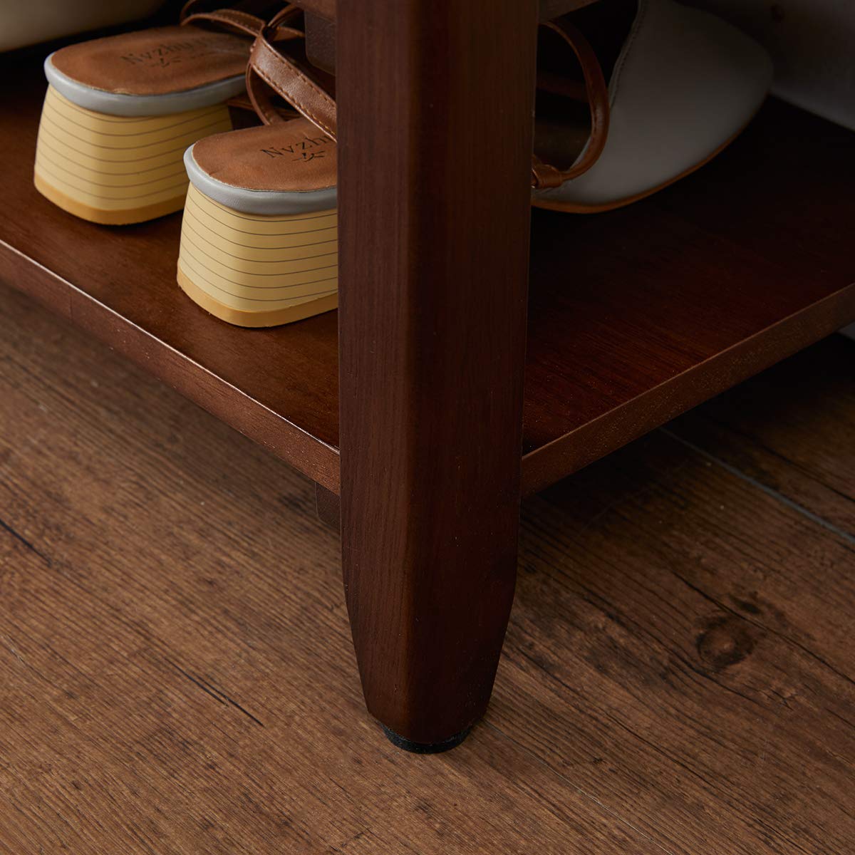 Rustic Solid Wood Shoe Storage Bench - 47.2