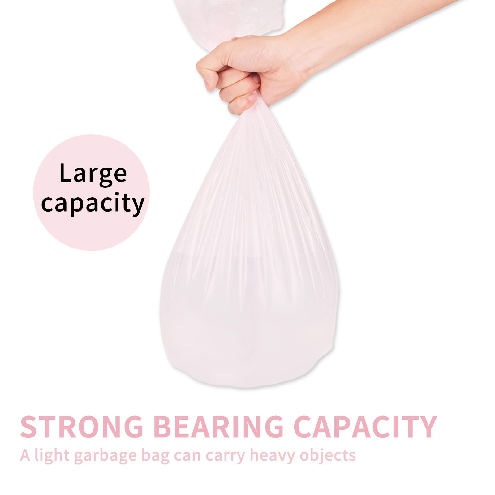 4 Gallon Trash Bags - Heavy Duty Tall Kitchen Garbage Bags, Extra Strong Leak Proof Liners for Bathroom, Bedroom, Office | Perfect for Waste Disposal, Cleaning & Organizing Spaces