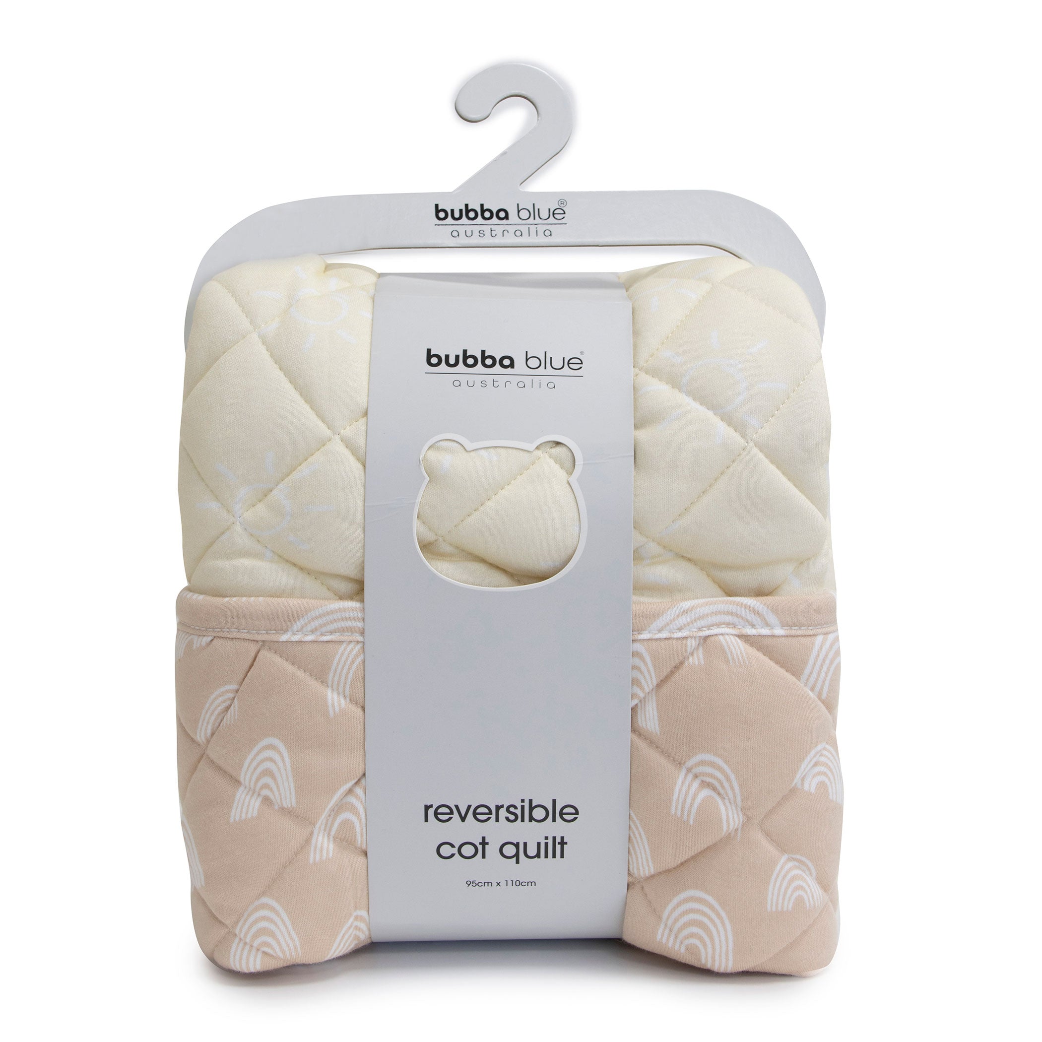 Nordic Reversible Baby Cot Quilt - Soft Vanilla & Latte Colors - Perfect for Nursery, Crib, and Cozy Bedroom Decor