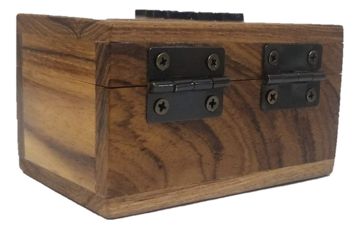 RK Collections Teak Wood Cross Rosary Jewelry Box - First Communion Gift, Keepsake Storage for Rosary Beads, Small Jewelry & Mementos | Perfect for Religious Ceremonies, Home Decor & Memory Preservation