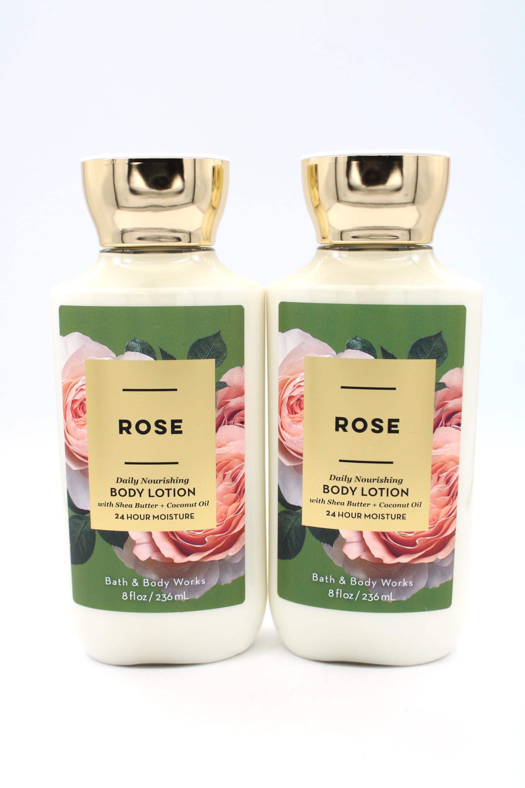 Rose Scented Bath & Body Daily Nourishing Moisturizing Lotion - 8 fl oz Each (2-Pack) - Hydrating Body Cream for Dry Skin, Perfect for Gift Sets & Self-Care Routine