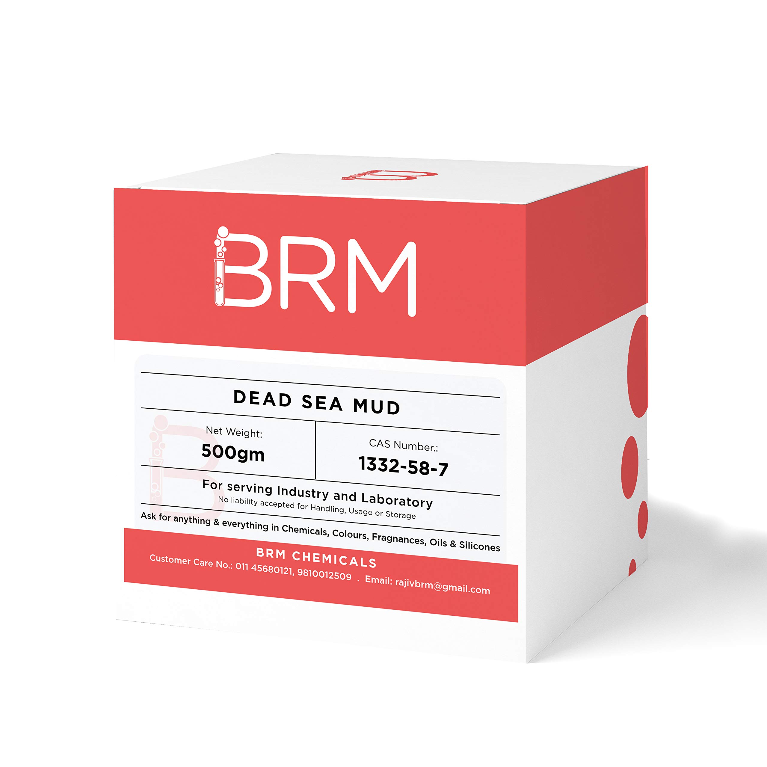 BRM Herbals Dead Sea Mud Powder - 500g for Face, Hair & Body Care | DIY Beauty & Soap Making