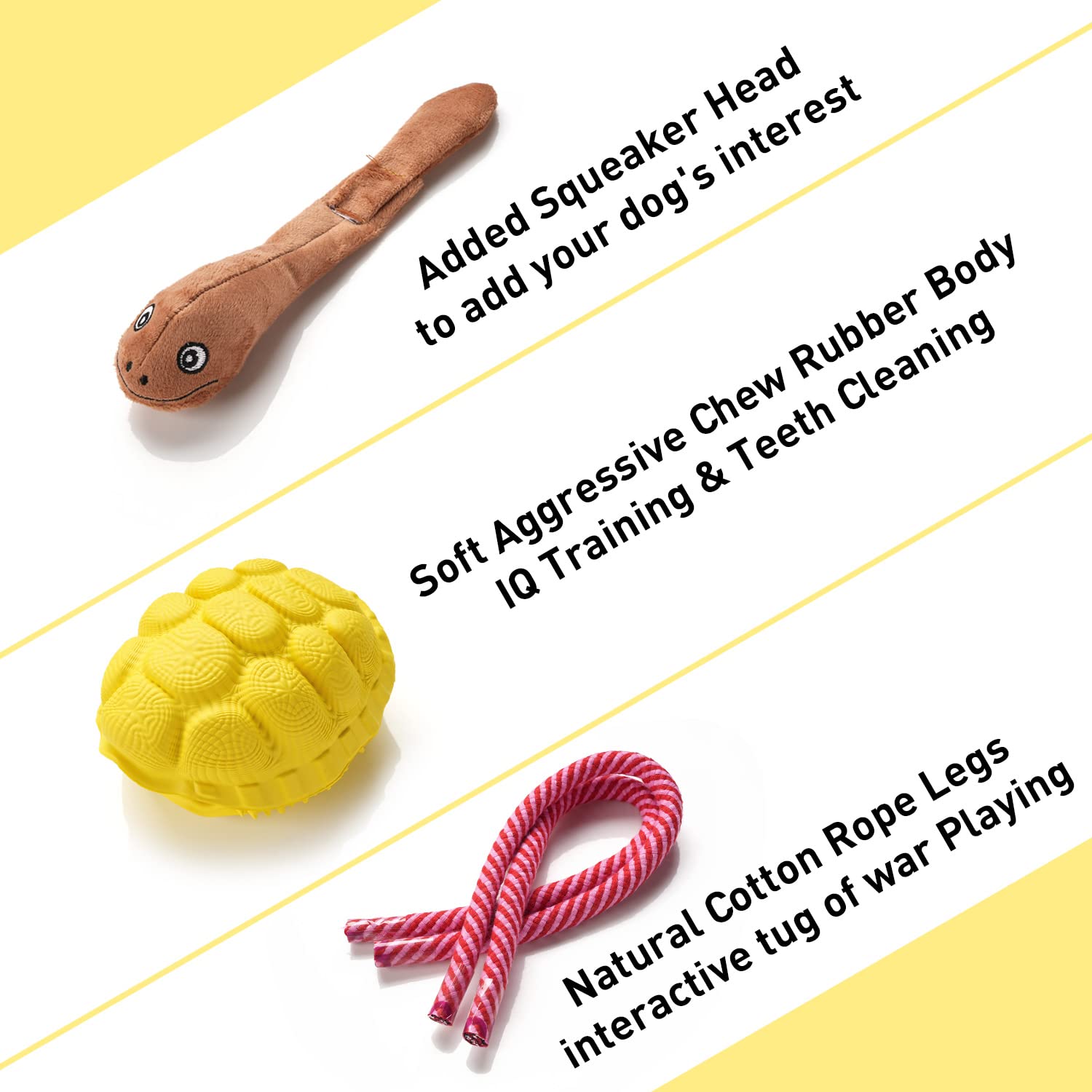 Durable Turtle-Shaped Dog Chew Toy for Aggressive Chewers - Interactive Food Dispensing Puzzle Toy for Medium & Large Breed Dogs - Tough Rubber Chew Toy (Yellow) - Perfect for Training, Boredom Relief & Dental Health