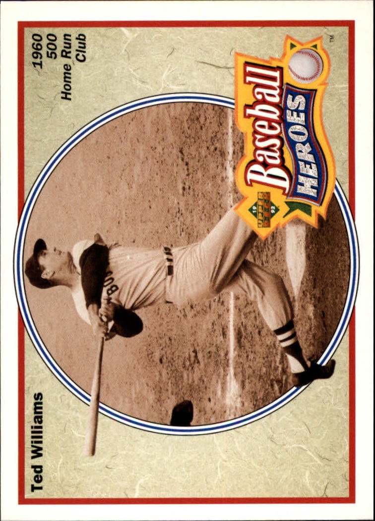 1992 Upper Deck Williams Heroes #34 Ted Williams MLB Baseball Trading Card - Rare Collectible for Sports Memorabilia Fans & Gift for Baseball Enthusiasts