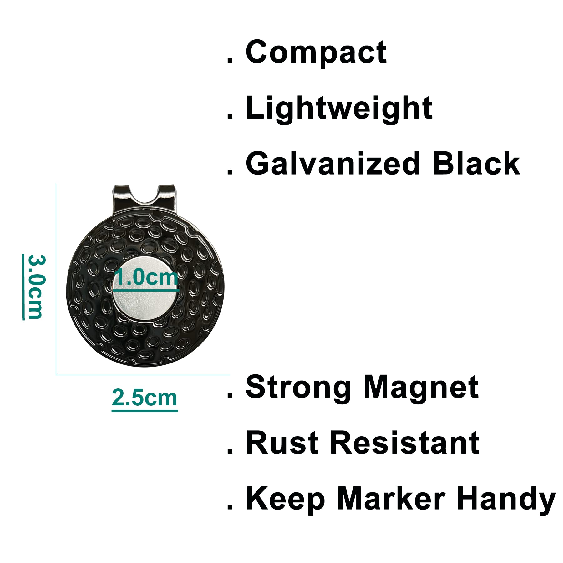 Premium Magnetic Golf Hat Clips - 4/6/8 PCS Ball Marker Holders for Golf Accessories (Gloves, Hats, Bags, Caps, Visors, Belts) - Durable & Stylish (Black, Bronze) - Perfect for Golf Tournaments, Practice Sessions & Outdoor Sports