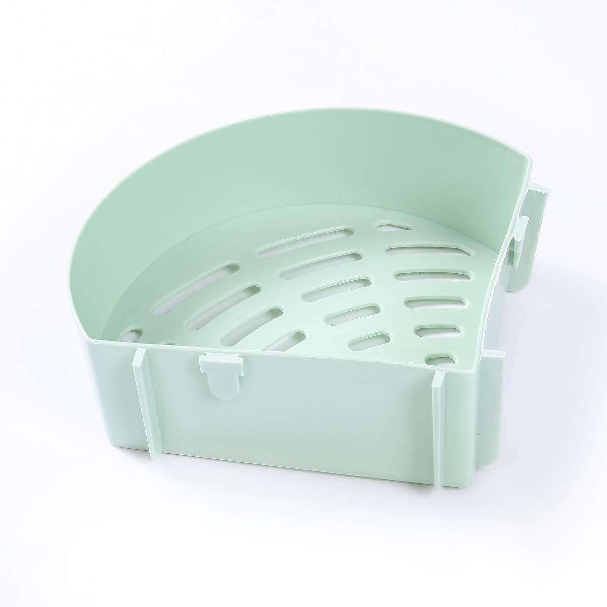 Corner Shower Shelf Organizer - Space Saving Bathroom & Kitchen Storage Rack for Shampoo, Soap, Sponges | Wall Mounted Holder for Small Spaces | Durable Green Household Accessory (1-Pack) - Perfect for Showers, Bathtubs & Kitchen Counter Organization
