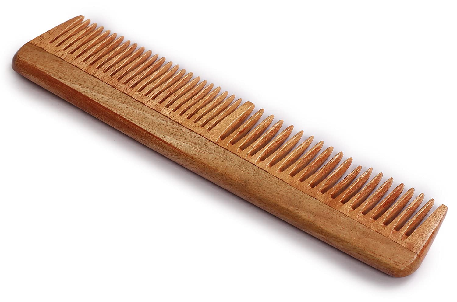 Episkey Neem Wood Comb for Hair Growth & Scalp Care - Dual Tooth Comb for Straightening, Frizz Control, Dandruff & Hair Loss Prevention - Natural Neem Wood Hairbrush for Men & Women - Perfect for Daily Hair Care & Styling at Home or Salon