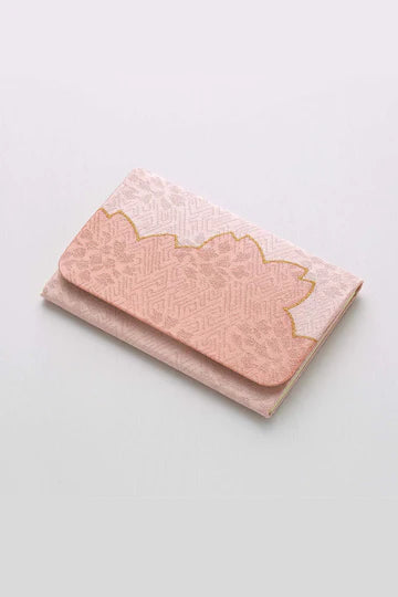Premium Japanese Kyoto Yuzen Business Card Holder - Cherry Blossom Pink Floral Design | Handmade in Japan | Perfect for Corporate Gifts & Office Accessories