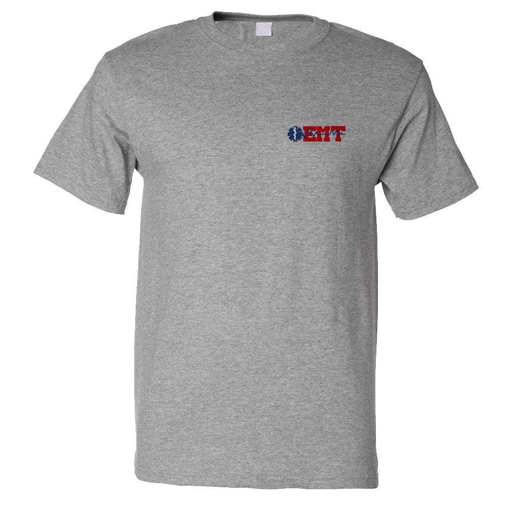 Funny EMT Paramedic Graphic T-Shirt for Men - 100% Cotton Comfort Fit Crew Neck Tee - Perfect for Casual Wear, Work & First Responder Appreciation Gifts