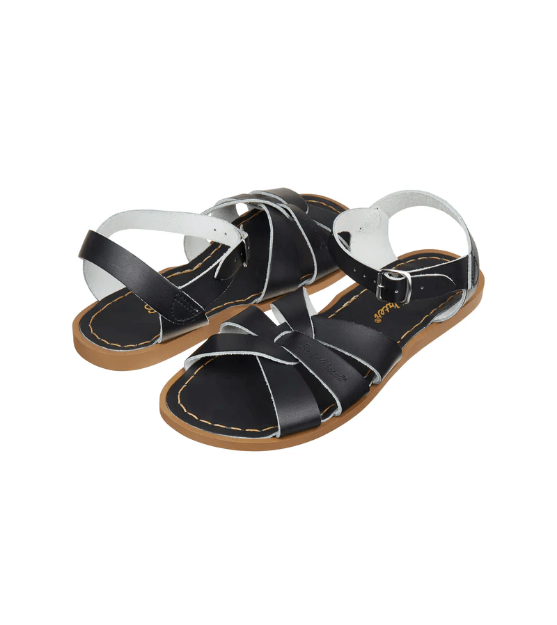 Saltwater Original Black Sandals for Kids - Perfect for Beach, Pool, and Summer Outdoor Play