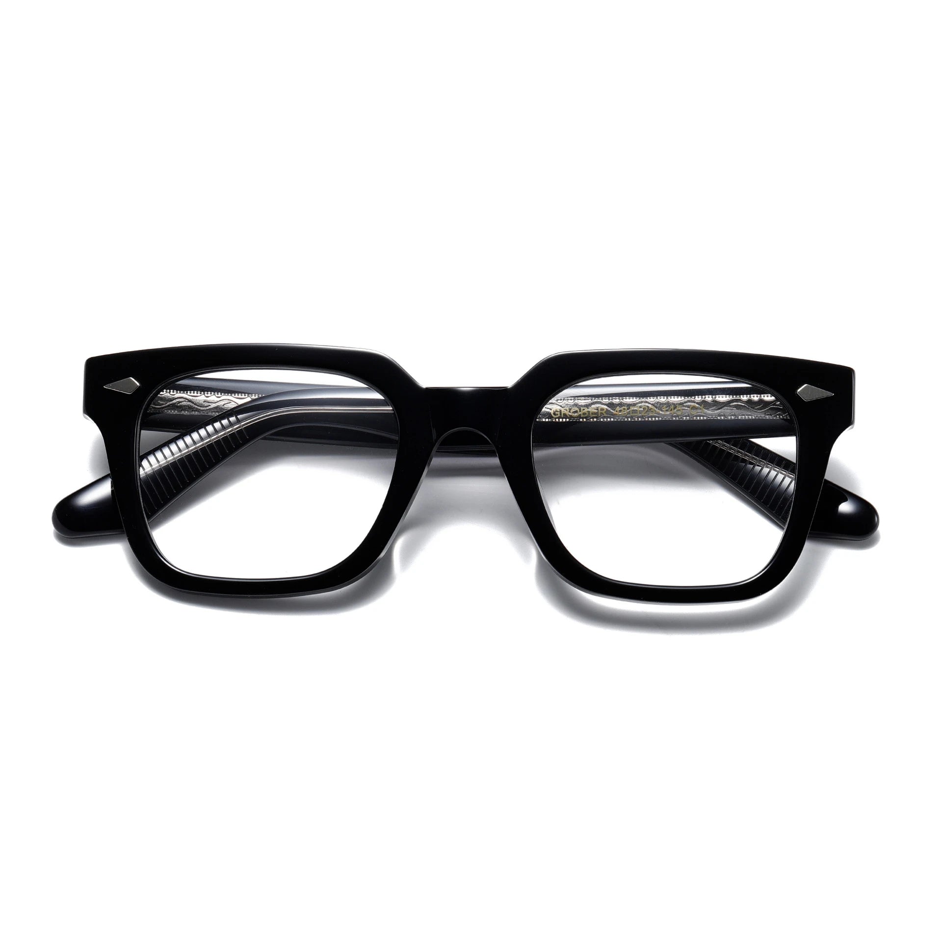 Aror Unisex Full Rim Square Thick Acetate Eyeglasses 13923 - Stylish & Durable Frames for Men & Women - Perfect for Reading, Work, and Fashion Accessories