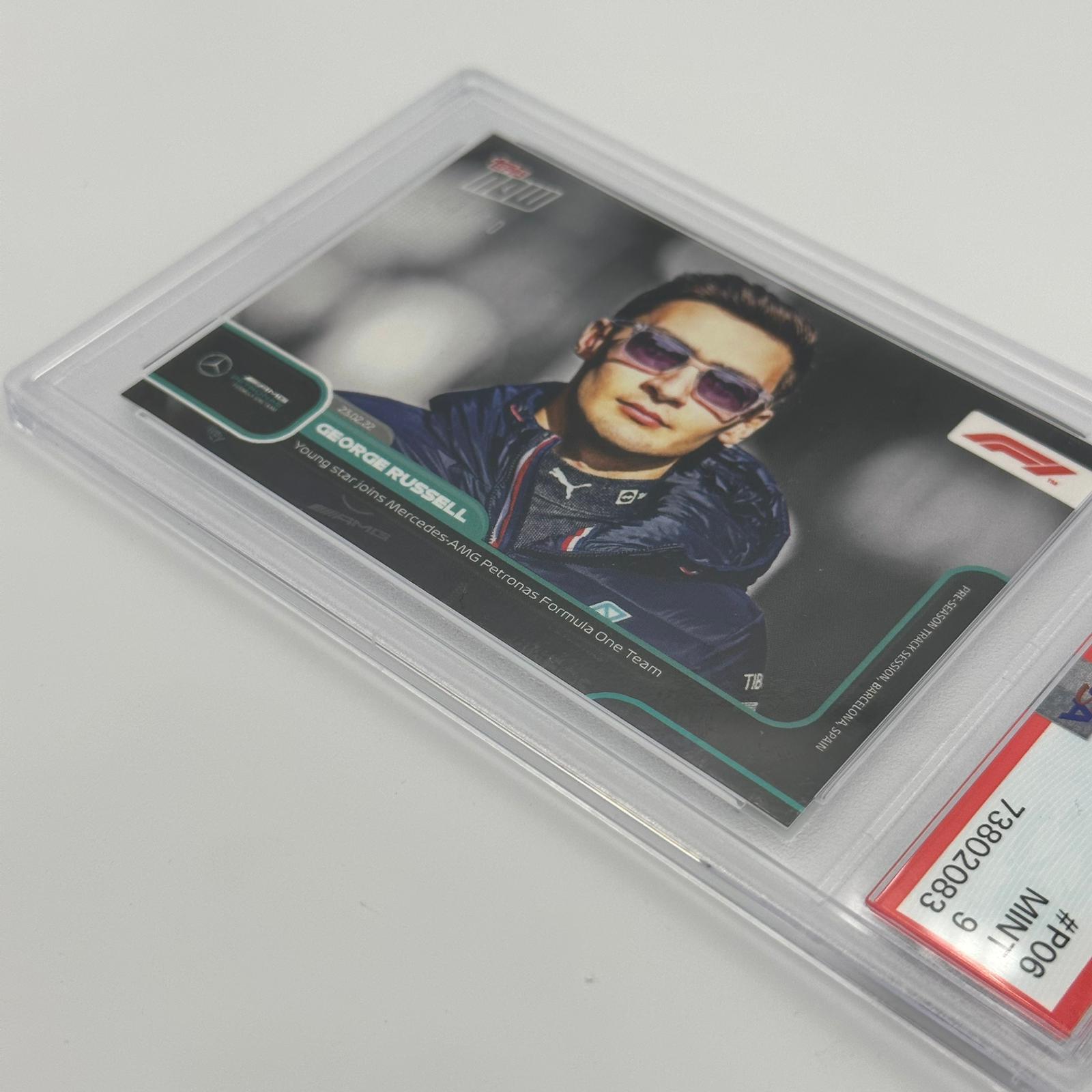 PSA 9 2022 George Russell Road To F1 Trading Card #P06 SP - Rare Collectible for Motorsport Fans & Trading Card Enthusiasts (Perfect for Display, Investment, or Gift for Formula 1 Lovers)