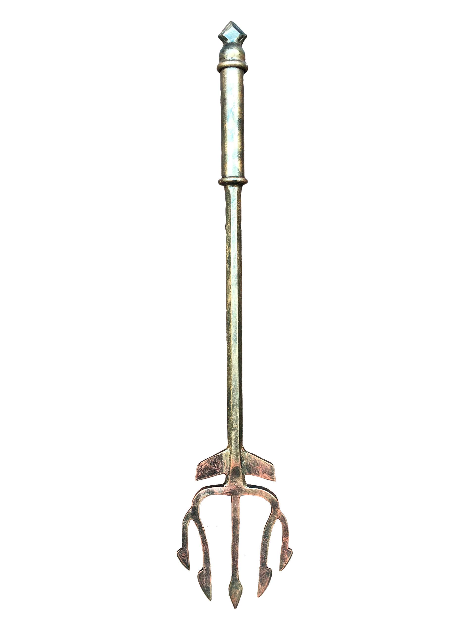 Neptune Trident Prop - Poseidon Cosplay Accessory for Mermaid & Greek Mythology Costumes - Perfect for Halloween, Theater, and Fantasy Decor