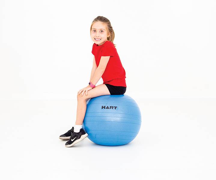 HART Swiss Exercise Ball - 65cm Anti-Burst Stability Ball for Yoga, Pilates, Core Workouts & Home Gym - Perfect for Fitness, Physical Therapy & Office Chair Replacement