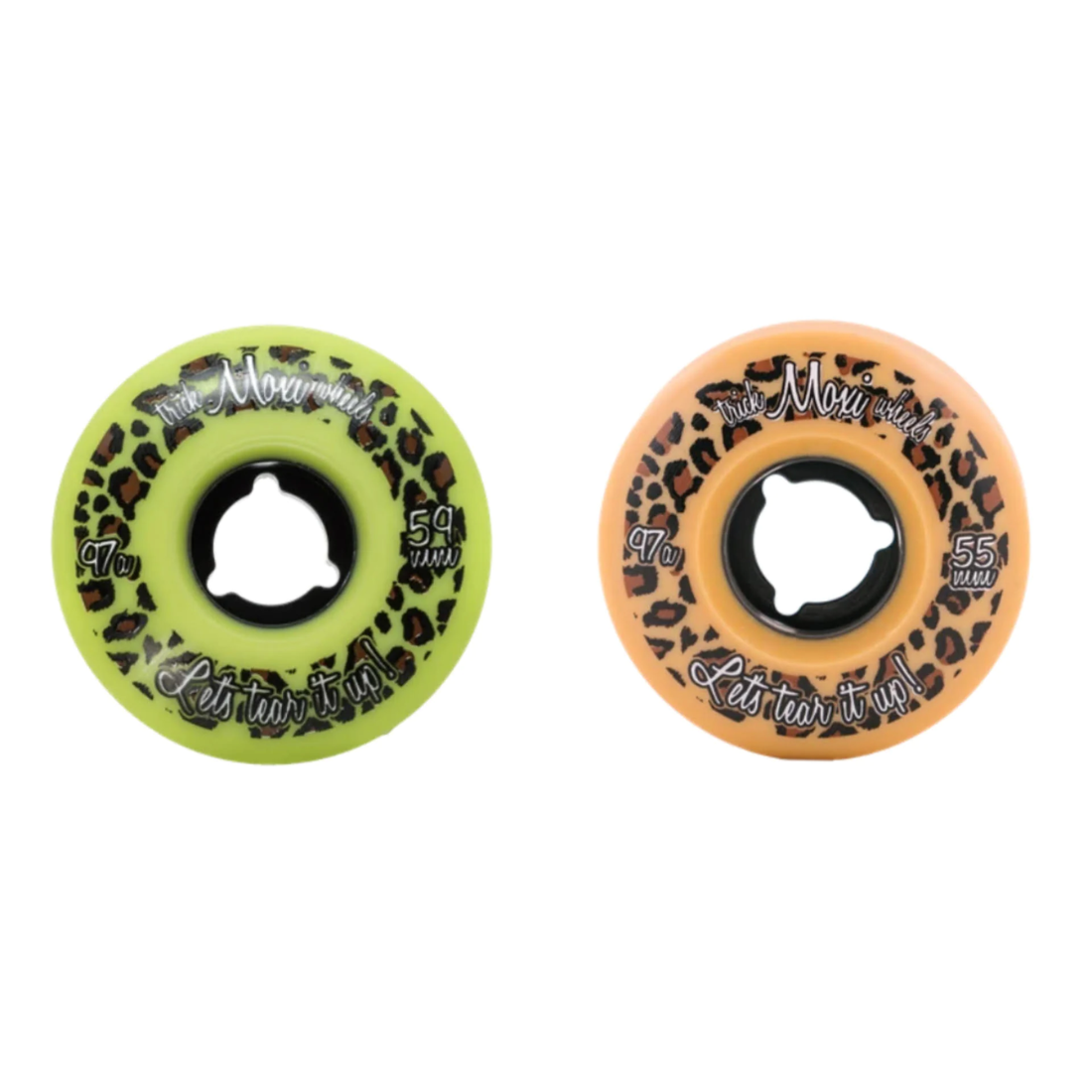 Moxi Trick Wheels 97A Hardness - Set of 4 Skateboard Wheels for Aggressive Street Skating and Park Tricks