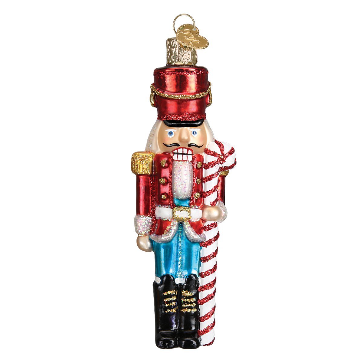 Old World Christmas Candy Glass Blown Ornaments - Peppermint Nutcracker Decorations for Holiday Tree | Perfect for Christmas Decor, Gift Giving & Festive Home Styling