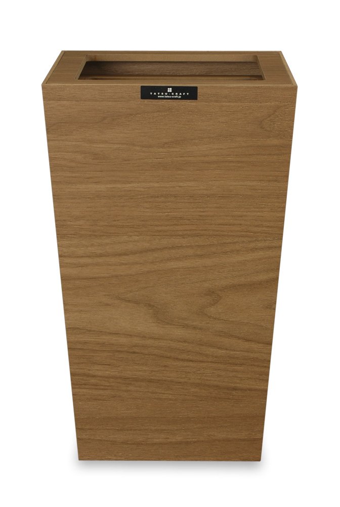 Bosk Dust Box Square M - Brown Wooden Storage Box for Home Office Organization | Perfect for Storing Stationery, Jewelry & Small Items