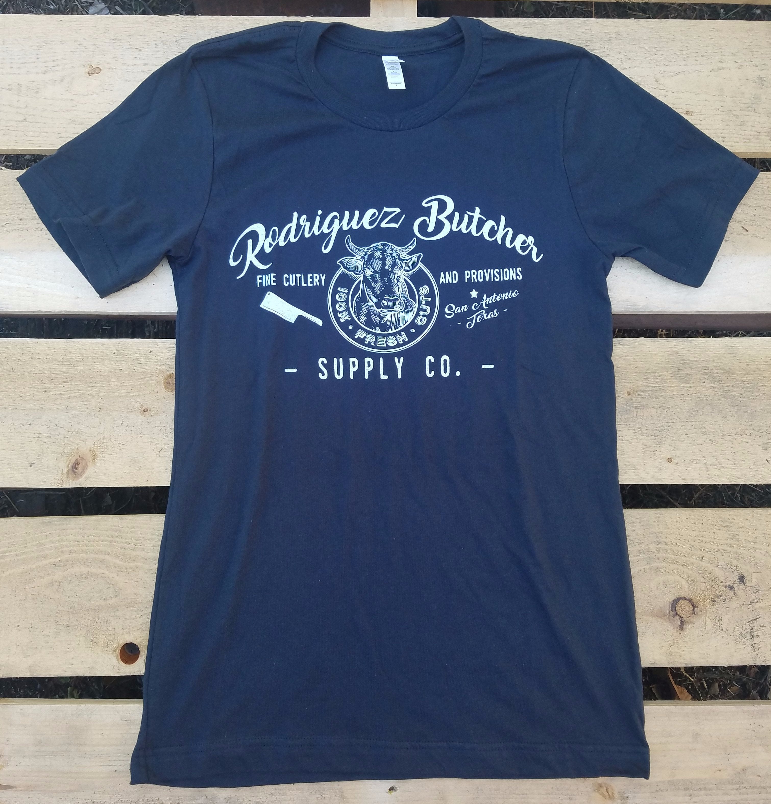Rodriguez Butcher Supply Vintage Black T-Shirt - Comfortable Cotton Tee for Casual Wear, Work & Retro Fashion
