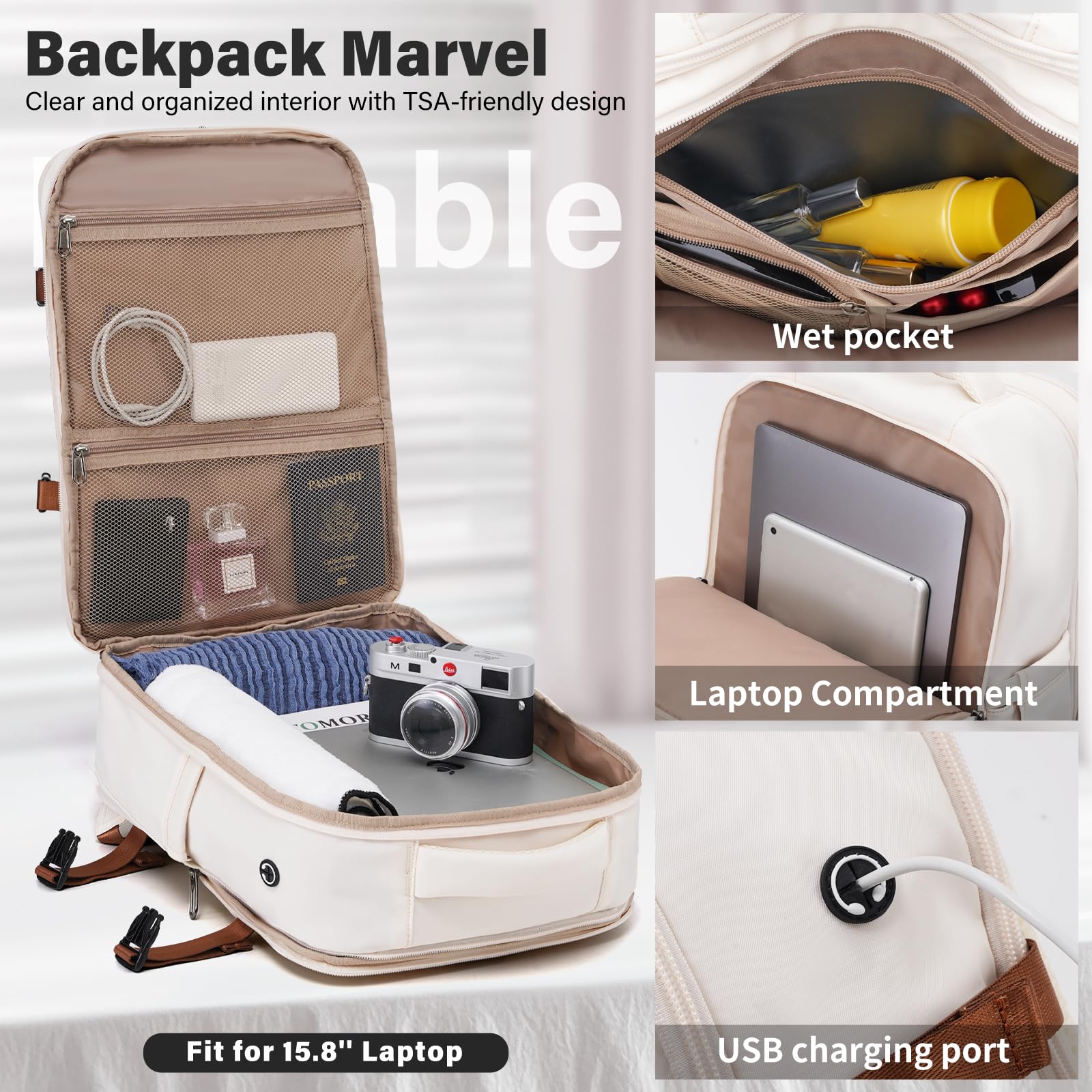 Coolife 3-Piece Hardshell Luggage Set with TSA Lock, Spinner Wheels & Telescopic Handle - Lightweight Carry-On Suitcase for Travel, Business Trips & Vacations