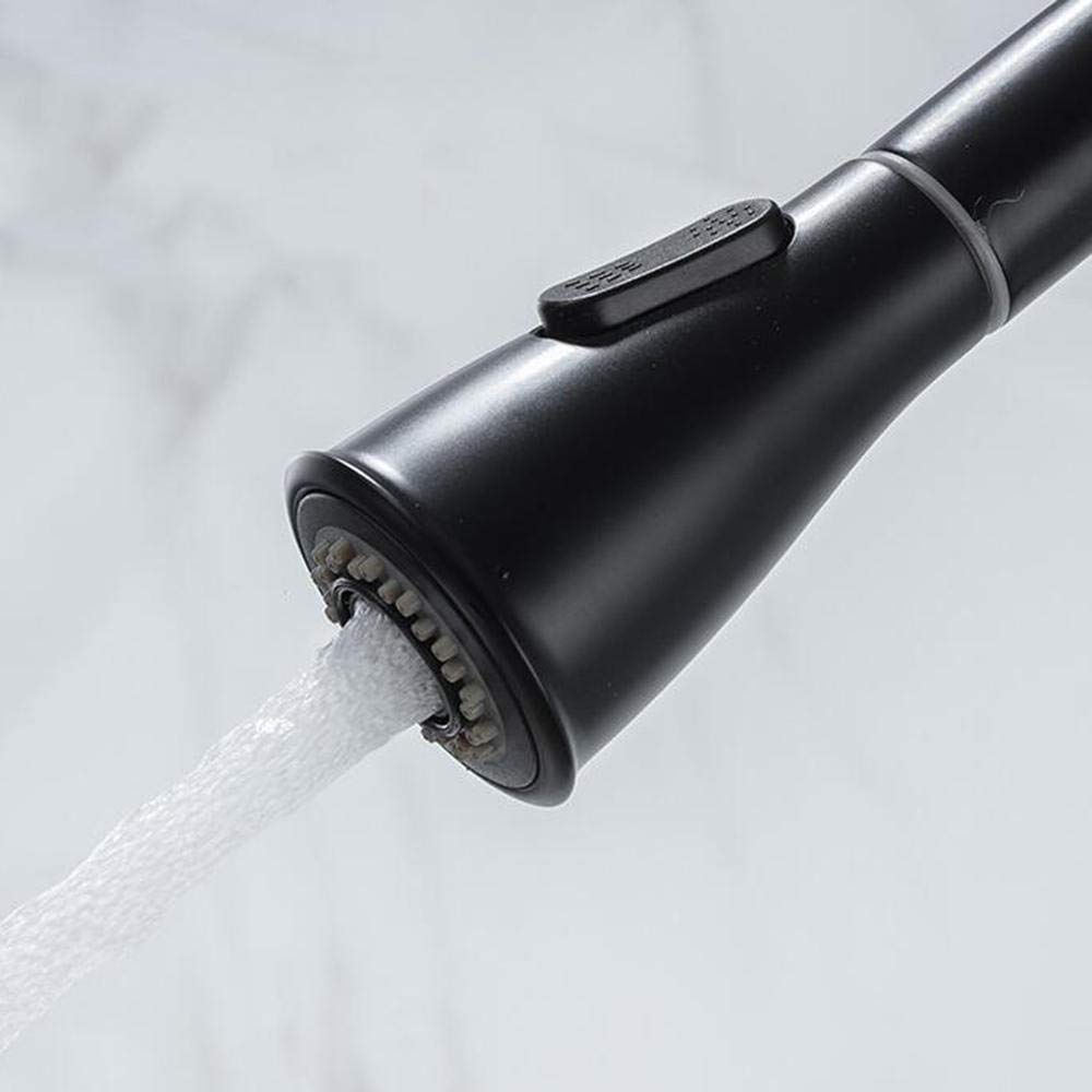 Black Copper Pull Down Sprayer Kitchen Faucet with 2-Mode Outlet, Hot & Cold Water, Telescopic Design for Modern Sink - Perfect for Home Cooking and Dishwashing