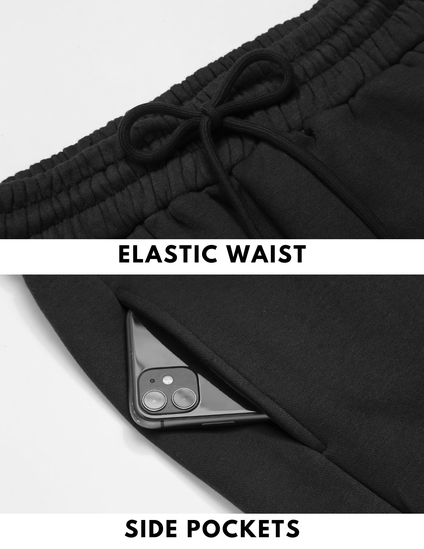 PINSPARK Women's Fleece-Lined Sweatpants - Winter Joggers with Pockets, Thick Warm Athletic Pants for Running, Yoga & Lounge | Cozy Casual Trousers for Cold Weather