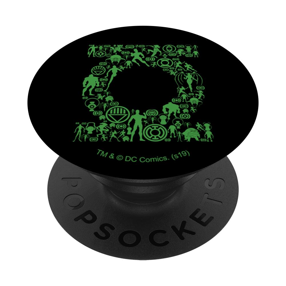 Green Lantern Logo PopSockets Standard PopGrip - Swappable Phone Grip & Stand for Smartphones - Perfect for DC Comics Fans, Gaming, and Everyday Use