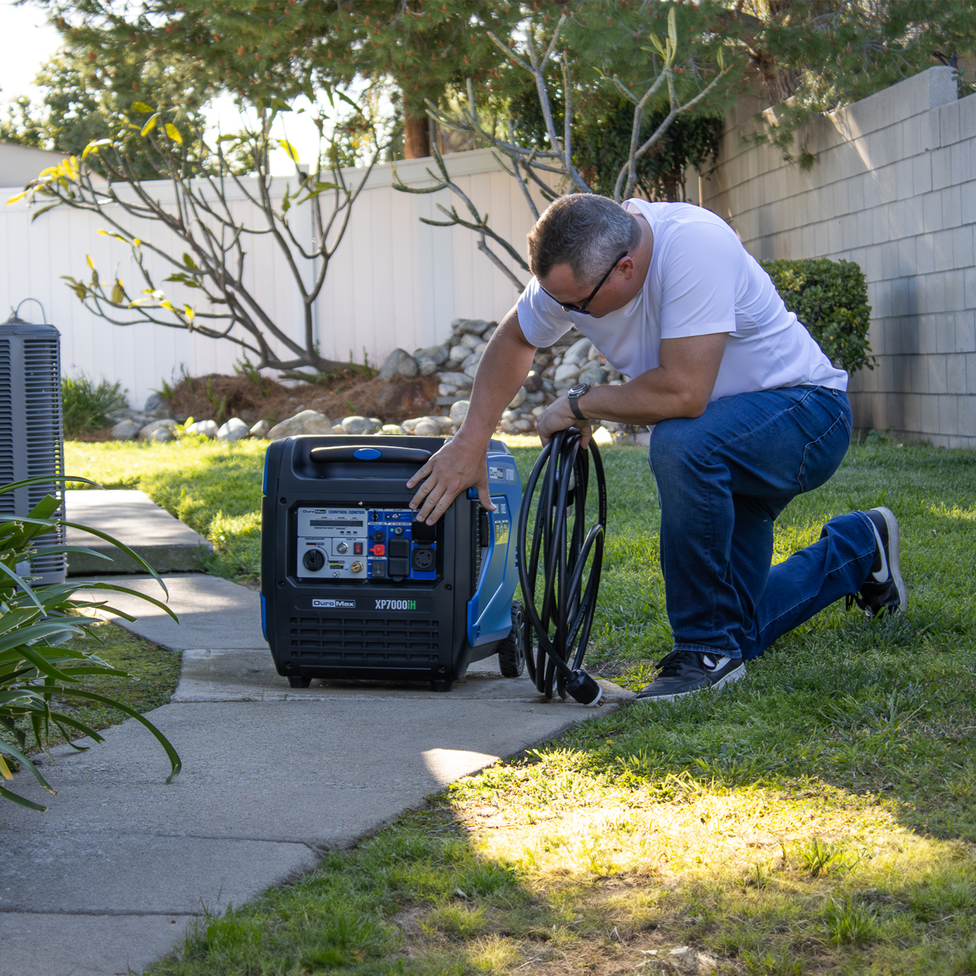 7,000W Dual Fuel Inverter Generator with CO Alert - Portable & Quiet for Camping, RV, Home Backup Power & Outdoor Events