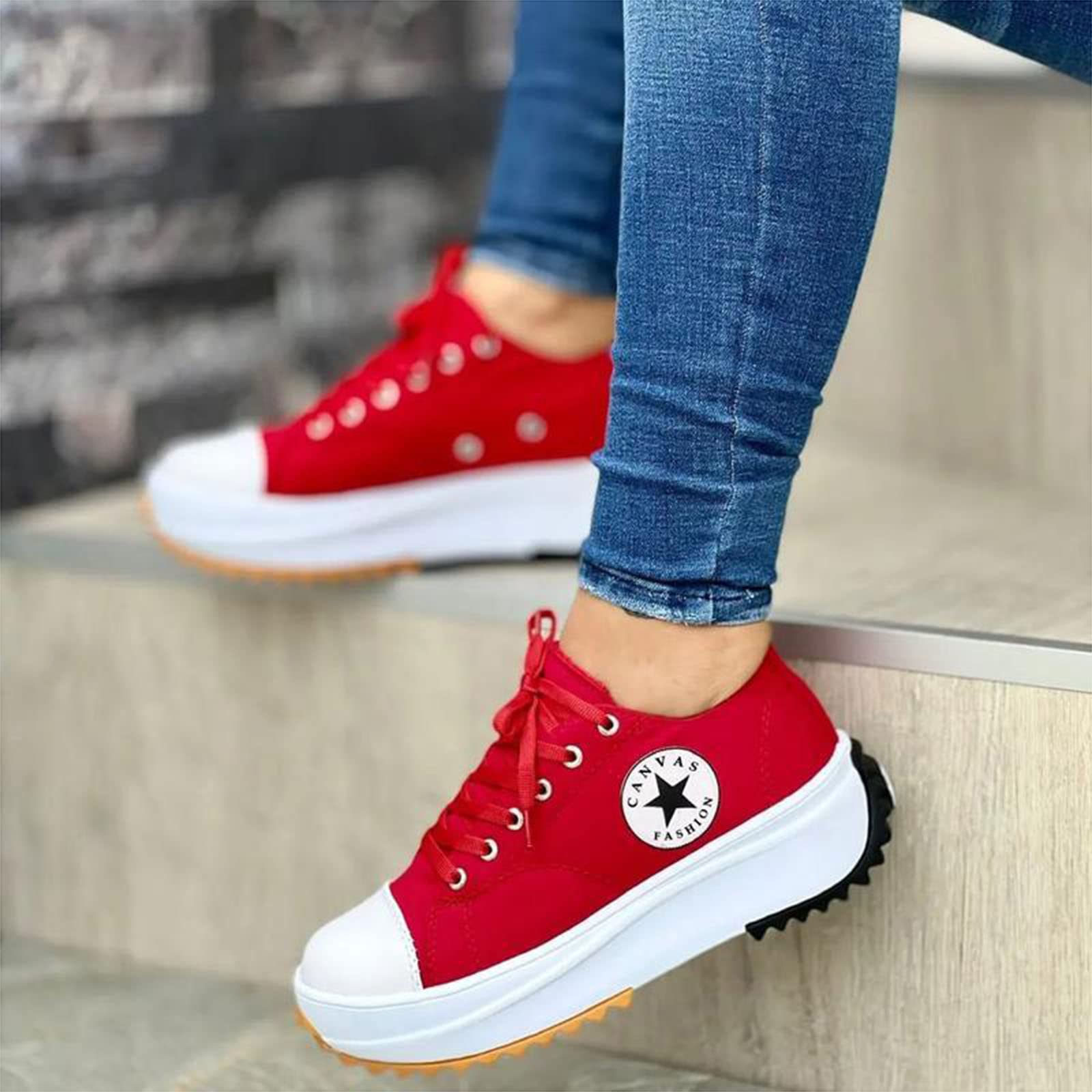 ZLZNX 2022 Women's Fashion Canvas Sneakers - Breathable Summer Casual Shoes, Non-Slip Quick-Dry Orthotic Sandals for Beach, Travel & Walking | Perfect for Outdoor Activities, Gym & Daily Wear