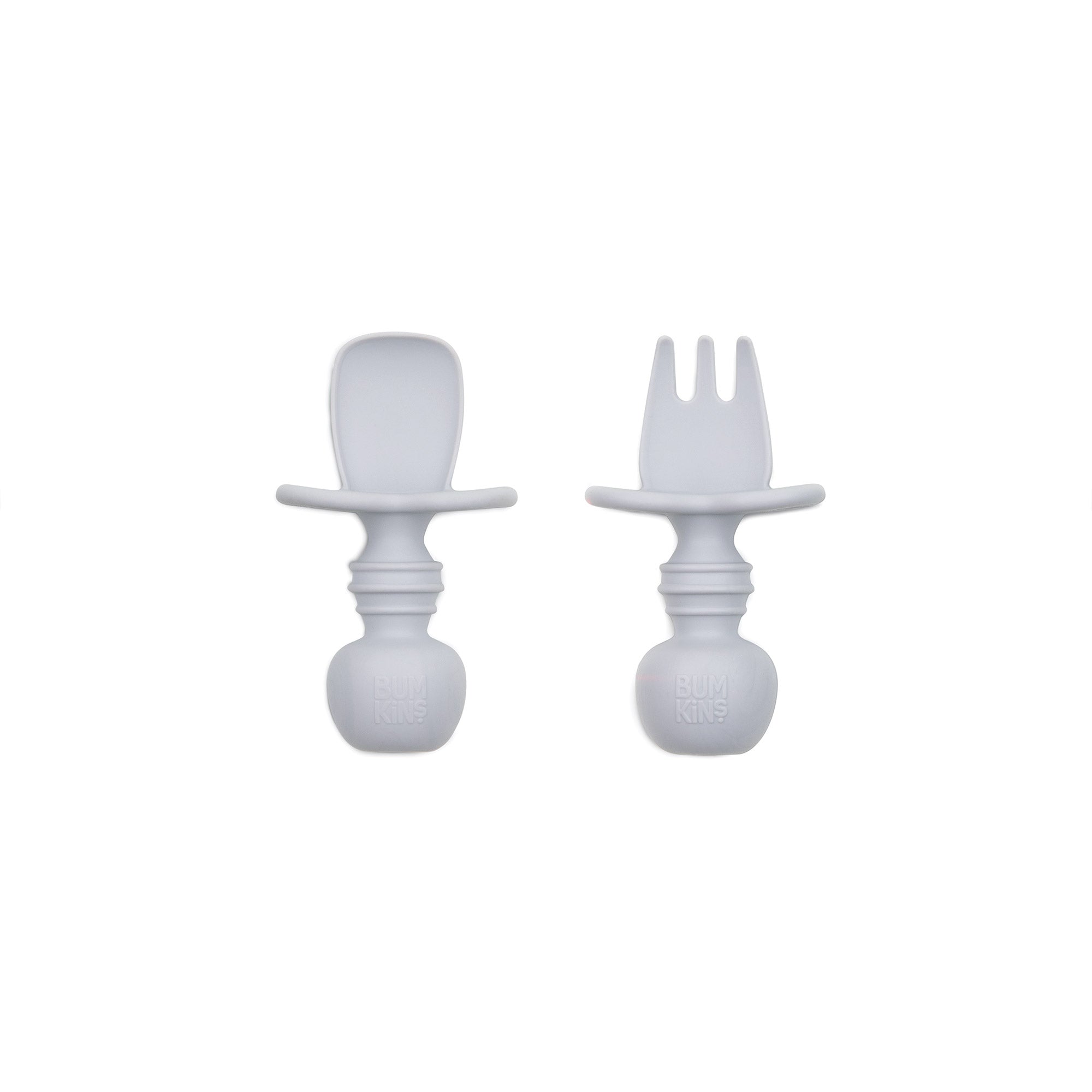 Bumkins Silicone Chewtensils - Safe Baby Teething Toys & Feeding Utensils for Infants - Perfect for Soothing Sore Gums & Learning Self-Feeding at Home or On-the-Go