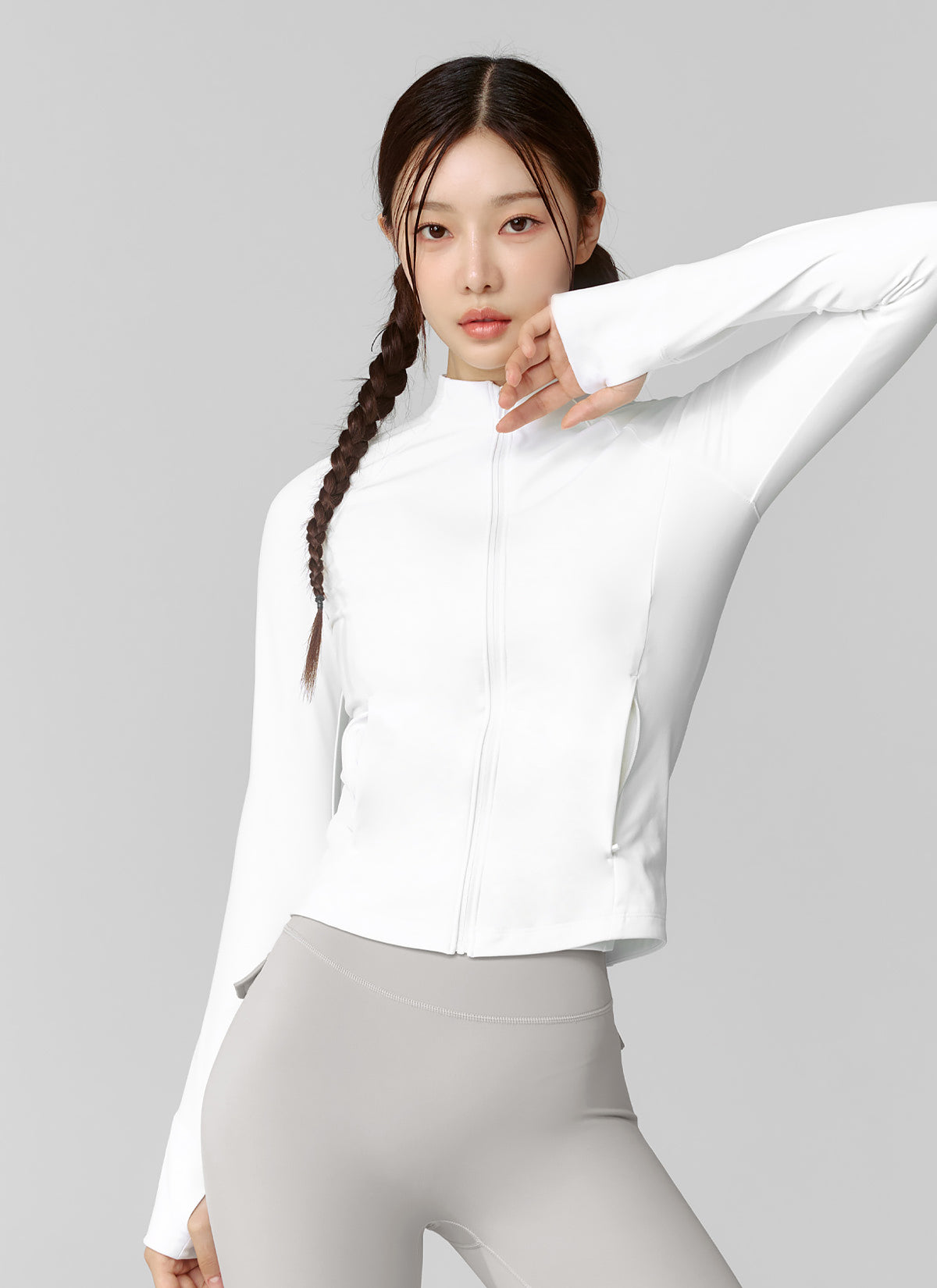 Active Slim Fit Warm Silky Zip Up Hoodie for Women - Lightweight Fleece Lined Jacket for Running, Yoga & Outdoor Activities
