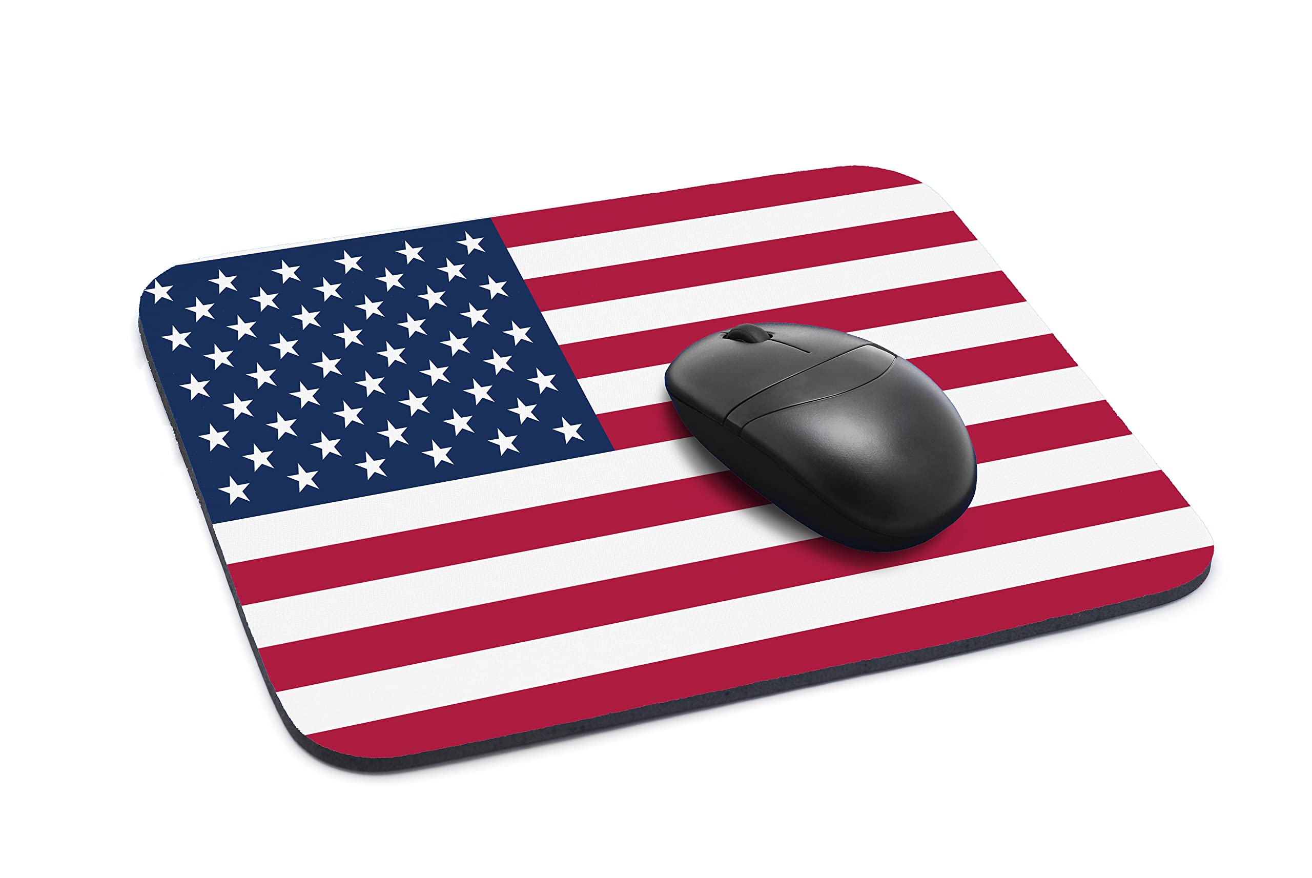 USA Flag Mouse Pad - Patriotic Non-Slip Desk Mat for Computers & Gaming - Perfect for Office, Home & Gaming Setup