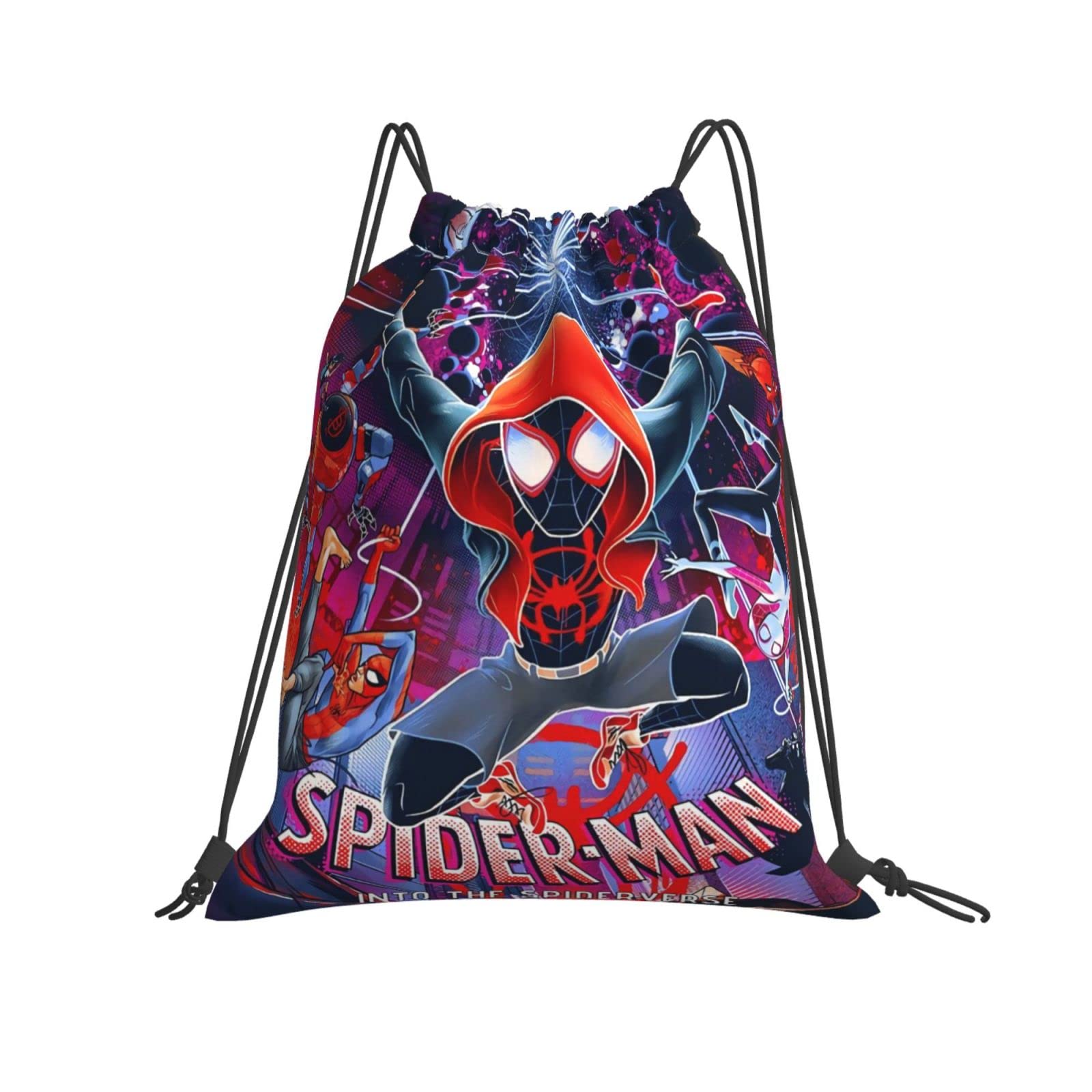 Superhero Drawstring Backpack - Gym & Beach Bag for Kids & Teens - Purple