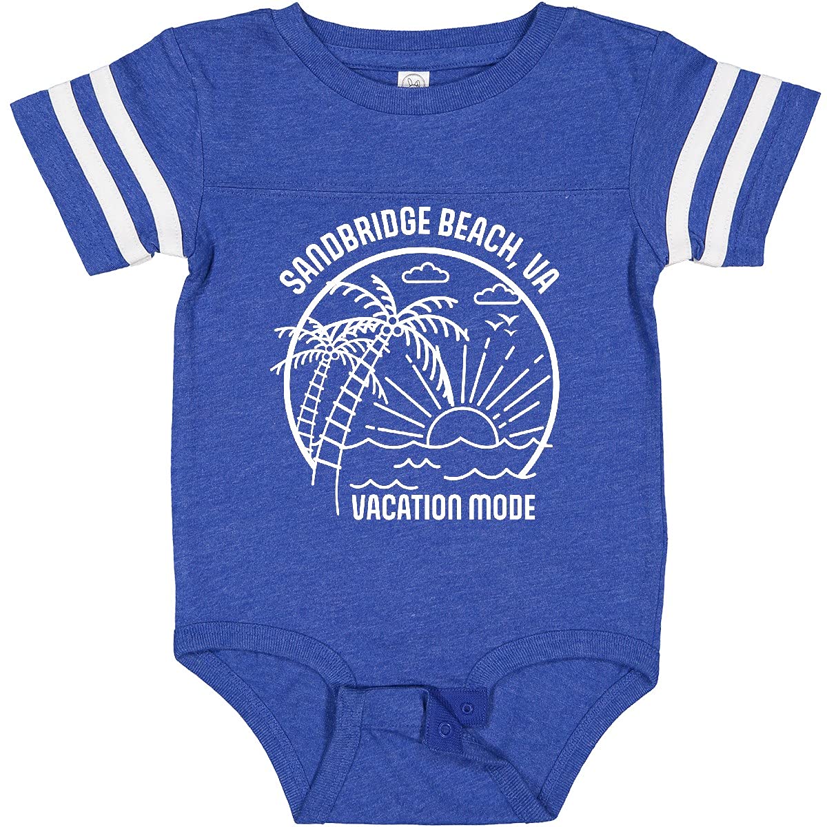 Inktastic Summer Vacation Mode Sandbridge Beach Virginia Baby Bodysuit - Cute Infant Outfit for Beach Trips & Family Vacations