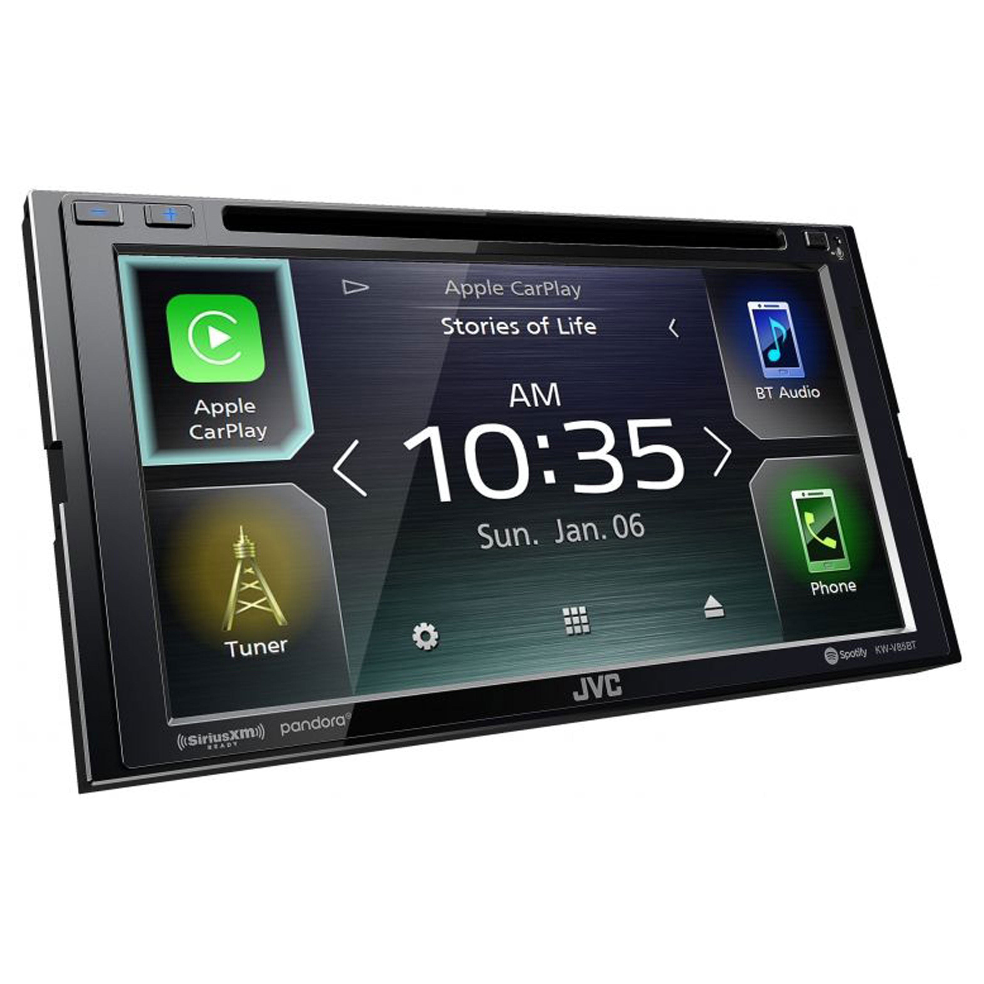 JVC KW-V85BT Double DIN Bluetooth Car Stereo Receiver with Apple CarPlay & Android Auto - Perfect for Hands-Free Calling, Music Streaming & GPS Navigation in Your Vehicle