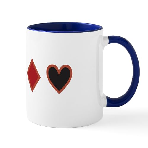 White/Navy Inside - Poker Mug