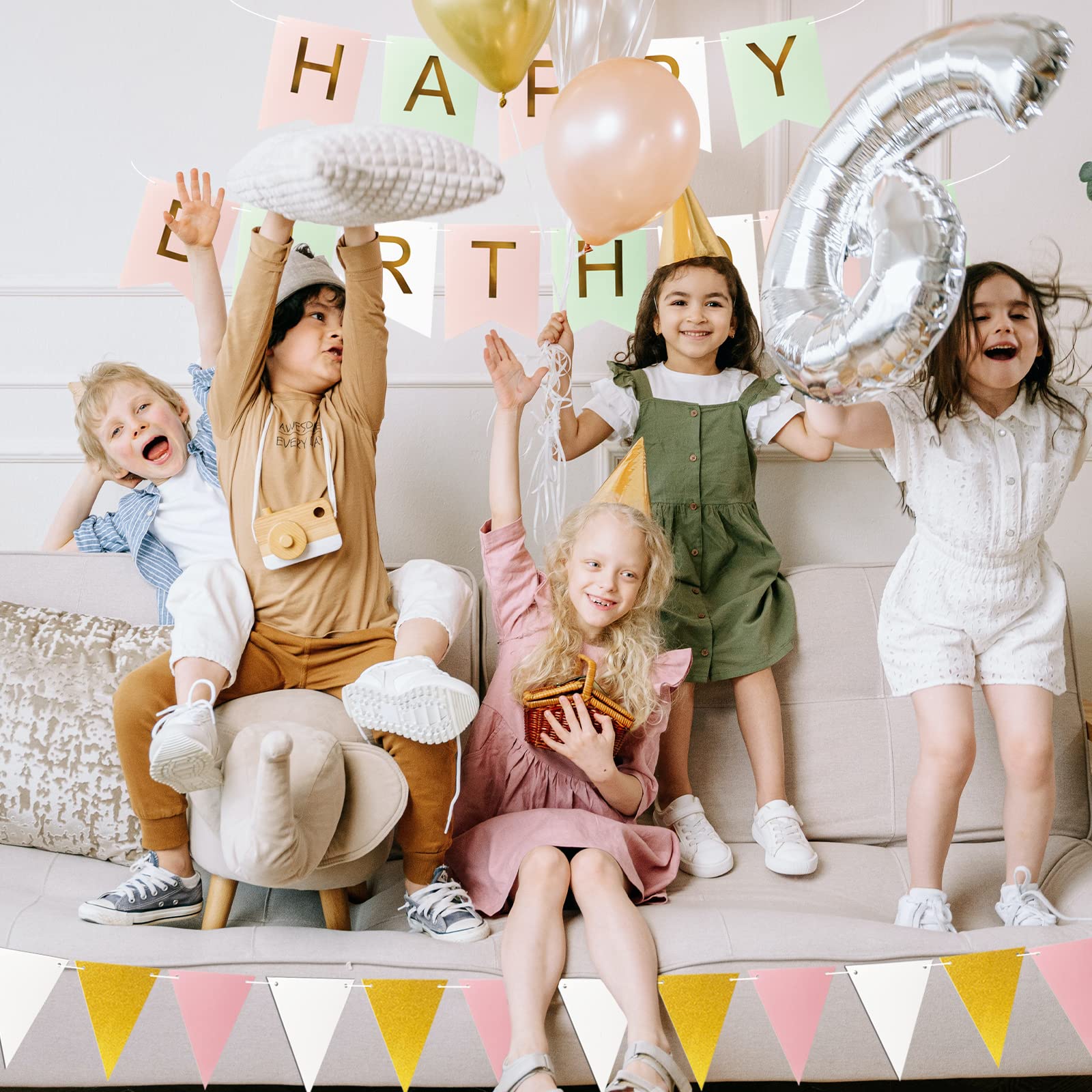 Happy Birthday Banner & Balloons - 12