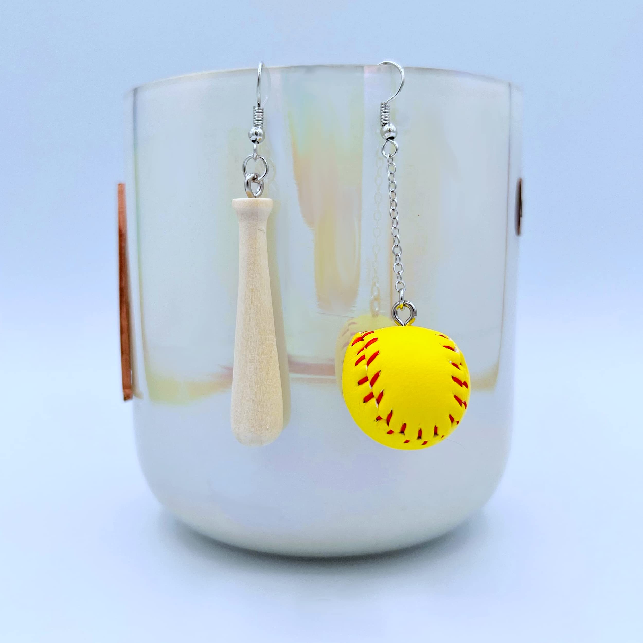 Softball Earrings for Women - Cute Sports Jewelry Gifts for Softball Moms & Players - Baseball Accessories for Game Day & Practice - Perfect for Team Spirit & Fan Support