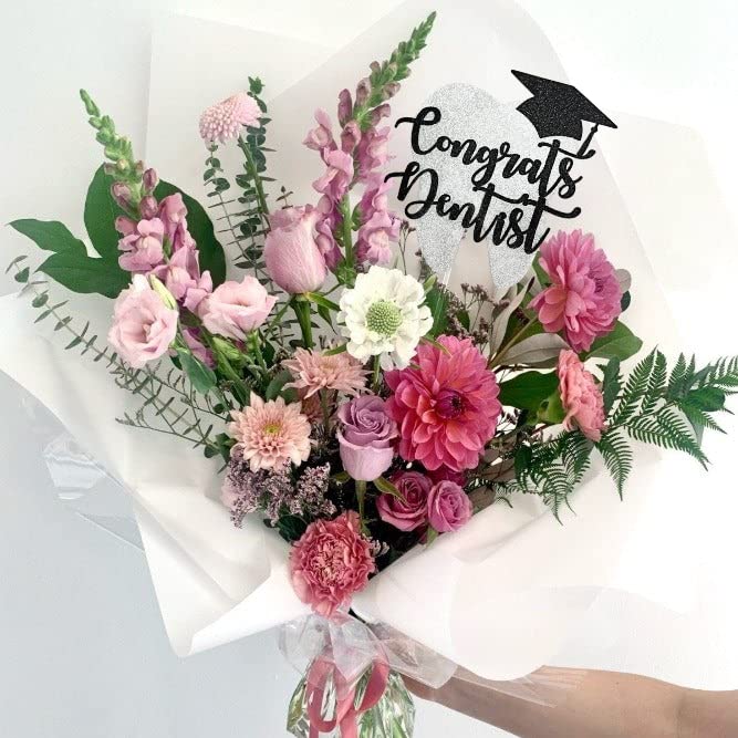 Dentist Graduation Cake Topper 2024 - Dentistry Student Cake Decorations with Tooth & Cap Design - Perfect for Dental School Graduation Parties, Ceremonies & Celebrations