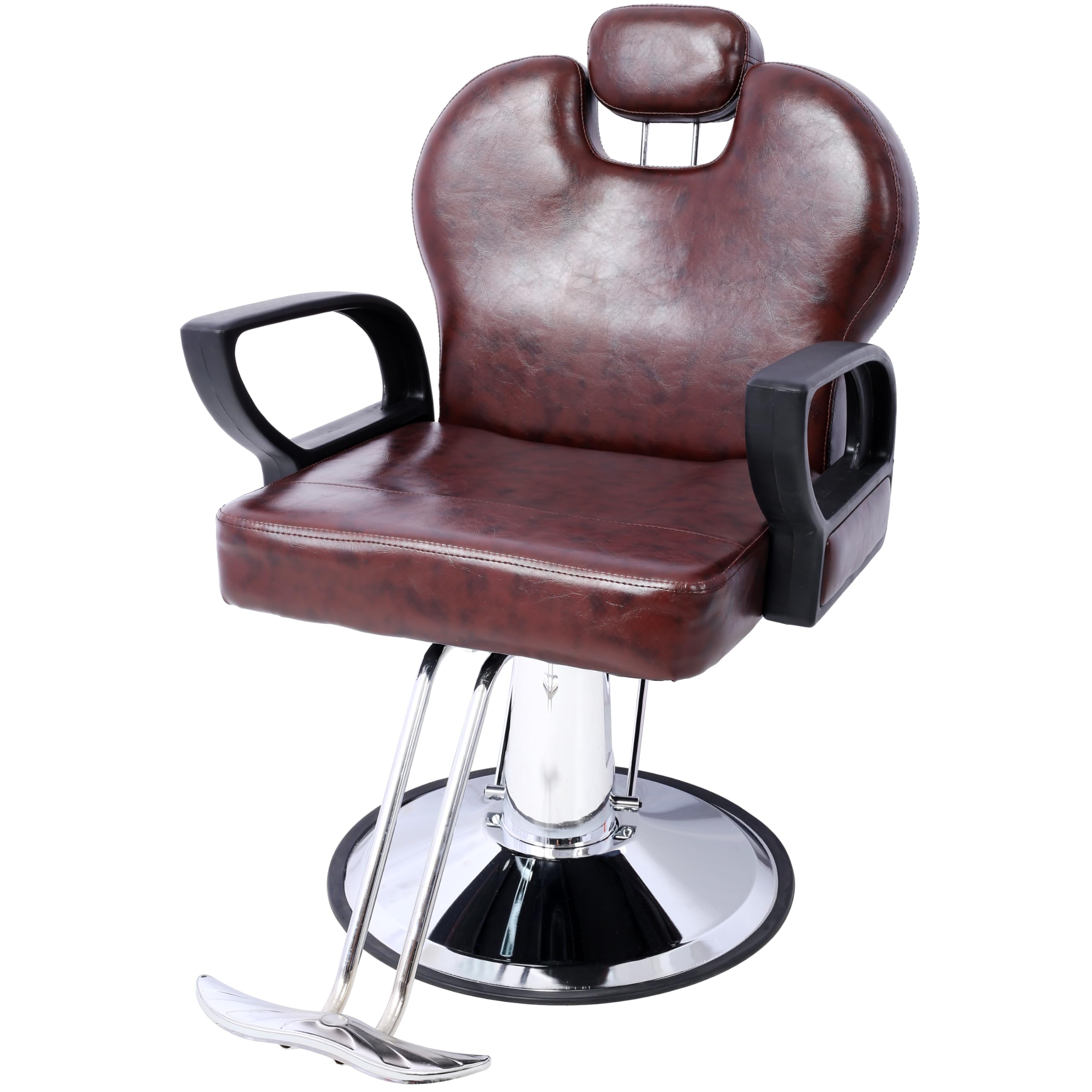 Professional Heavy Duty Hydraulic Barber Chair - All Purpose Salon Styling Chair with Reclining Shampoo Function & Extra Wide Seat | Perfect for Barbershops, Hair Salons & Spa Styling Stations | Durable Beauty Salon Equipment for Hairdressers & Stylists