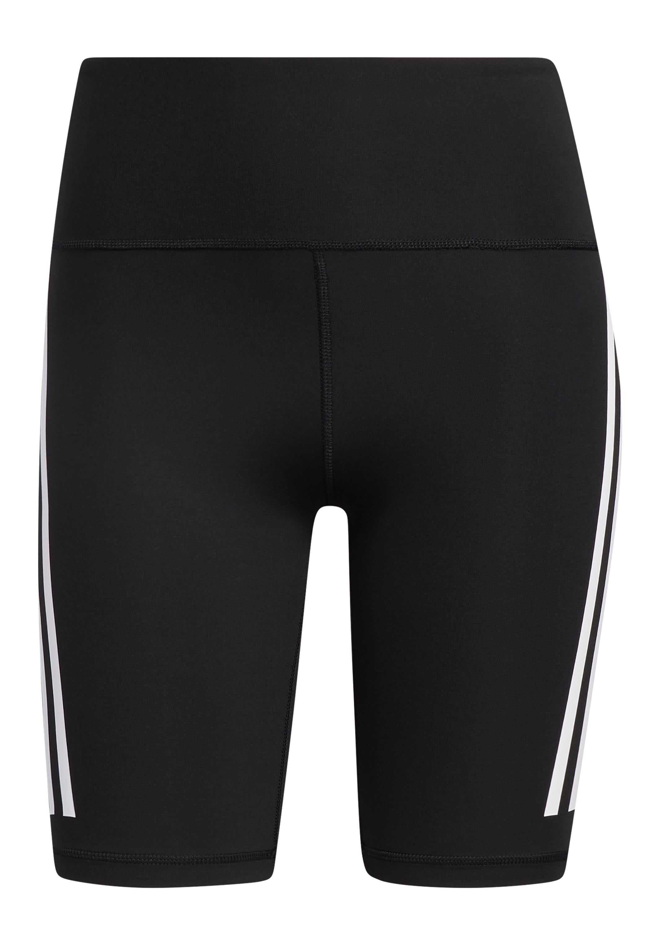 Adidas Women's Optime Trainicons 3-Stripes Bike Shorts - High Waisted Workout Leggings for Running, Yoga & Gym - Breathable & Comfortable Activewear