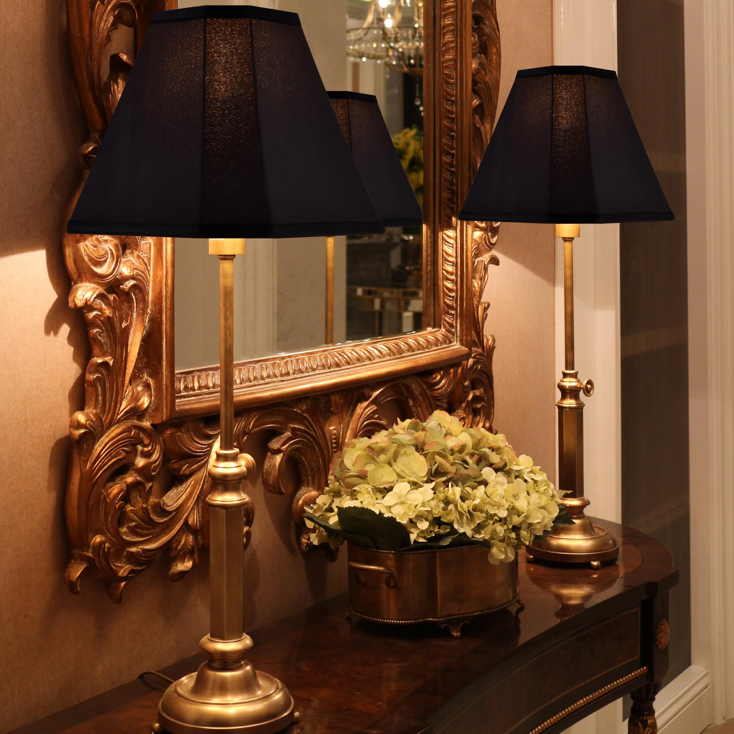 GO&SO Black Bell Lamp Shades Set of 2 - 6.5