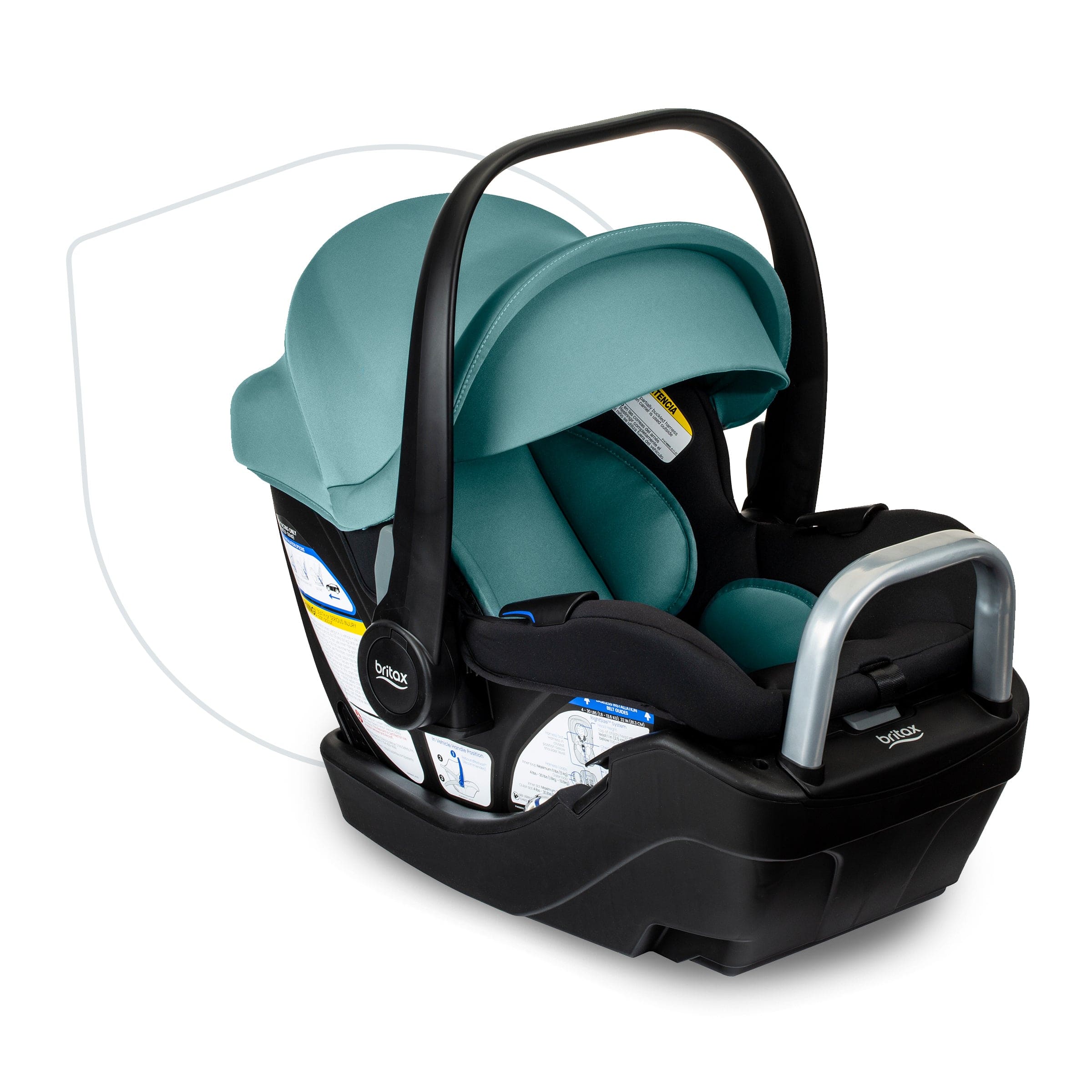 Britax Willow S Infant Car Seat with Alpine Base - Safe & Comfortable Baby Carrier for Newborns 0-35 lbs - Perfect for Travel, Shopping & Daily Commutes