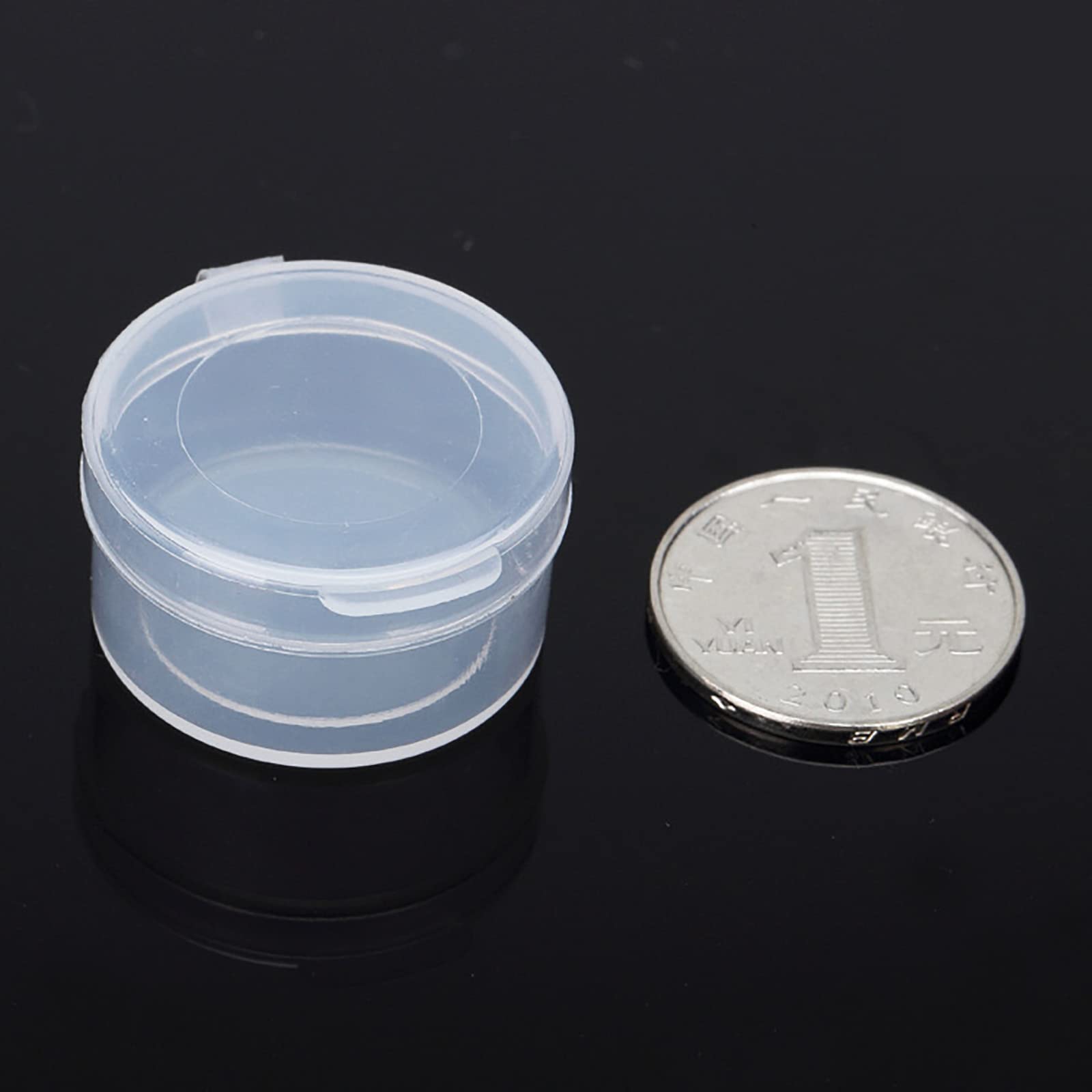 50-Piece Clear Plastic Cosmetic Jars (5g/5ml) with Snap Lids - Travel-Friendly Mini Containers for Lotions, Creams & Beauty Samples | Airtight Storage for Beads, Rhinestones & Cosmetics | Perfect for DIY, Travel & Salon Use
