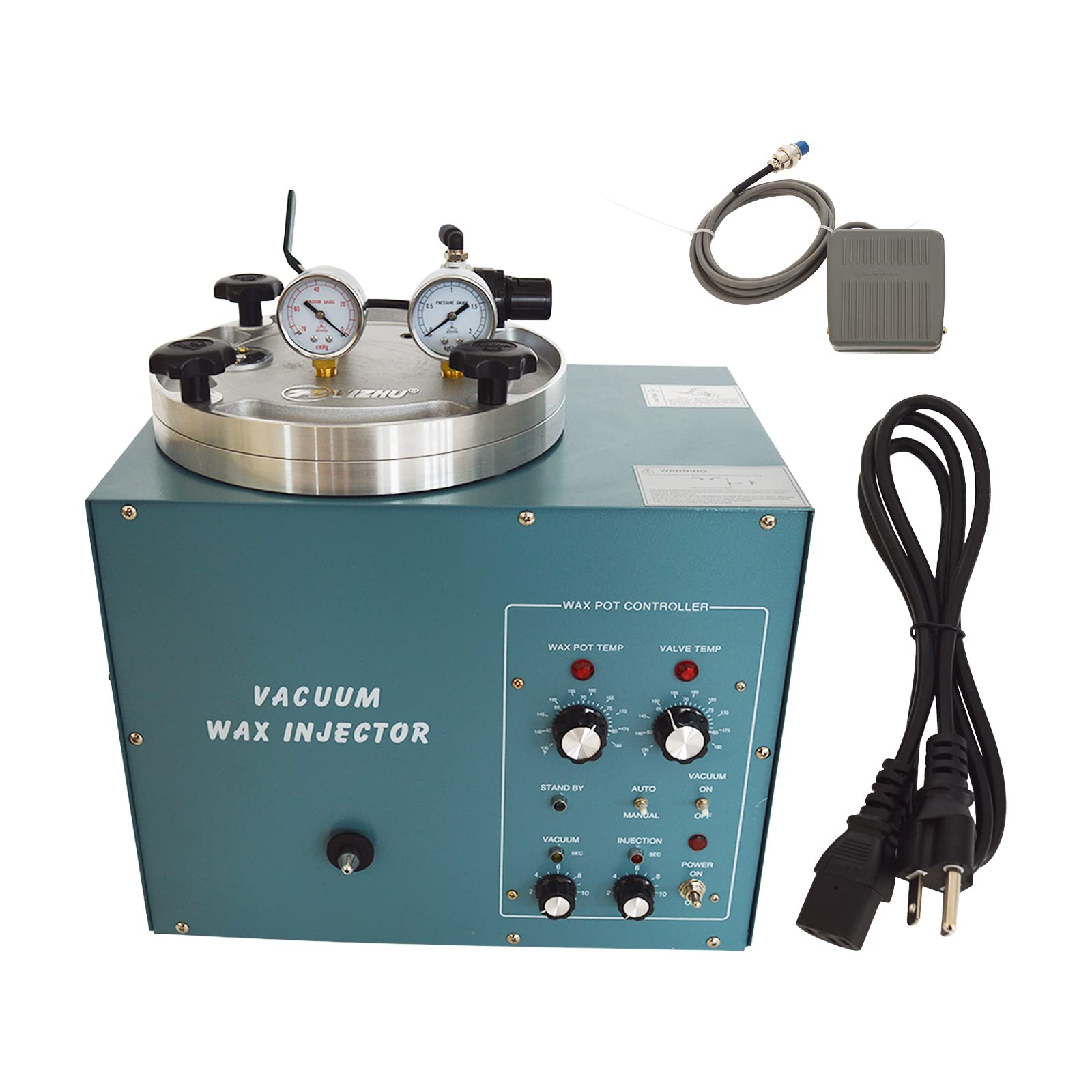 INTBUYING 3KG High Precision Vacuum Wax Injector Jewelry Casting Machine - Adjustable Pressure 110V Jewelry Making Tool for Rings, Pendants & Bracelets - Perfect for Jewelry Studios & Small Businesses