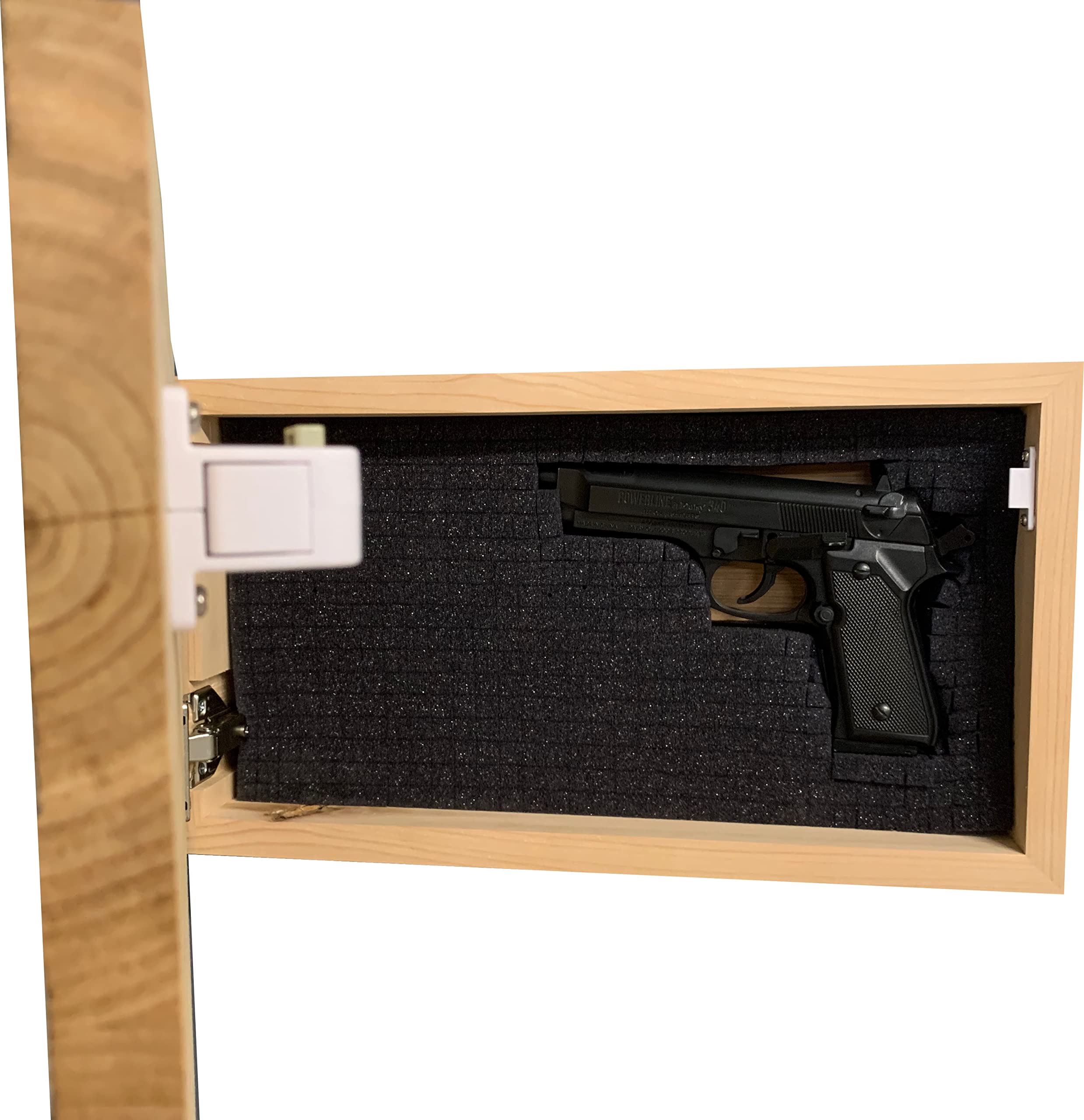 Thin Red Line American Flag Hidden Gun Storage - Customizable Firefighter Concealment Flag for Home, Office & Vehicle Security